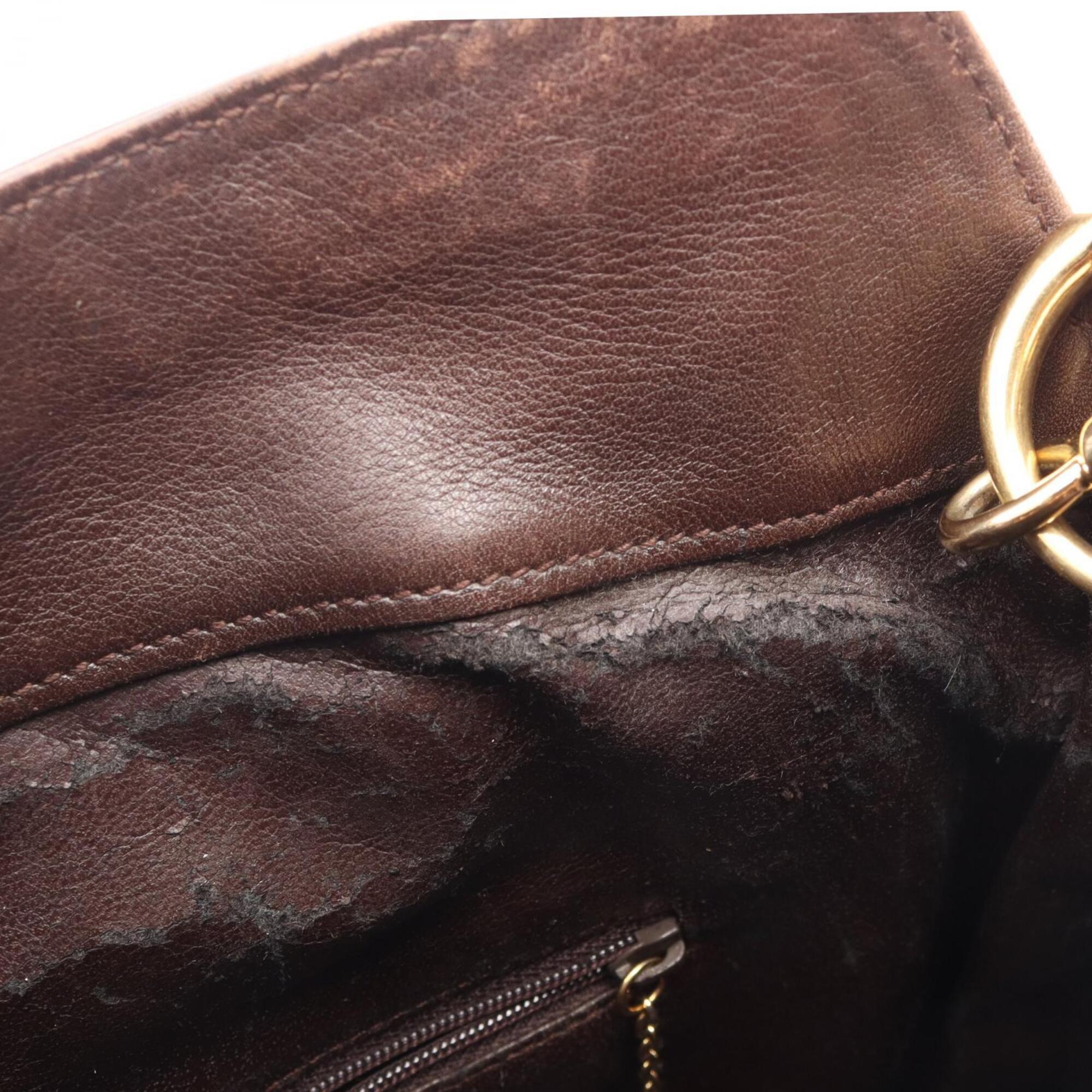 Gucci Brown Leather Handbag (Pre-Owned)