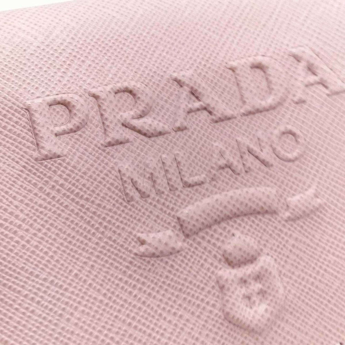 Prada Saffiano Pink Embossed Wallet (Bi-Fold) (Pre-Owned)