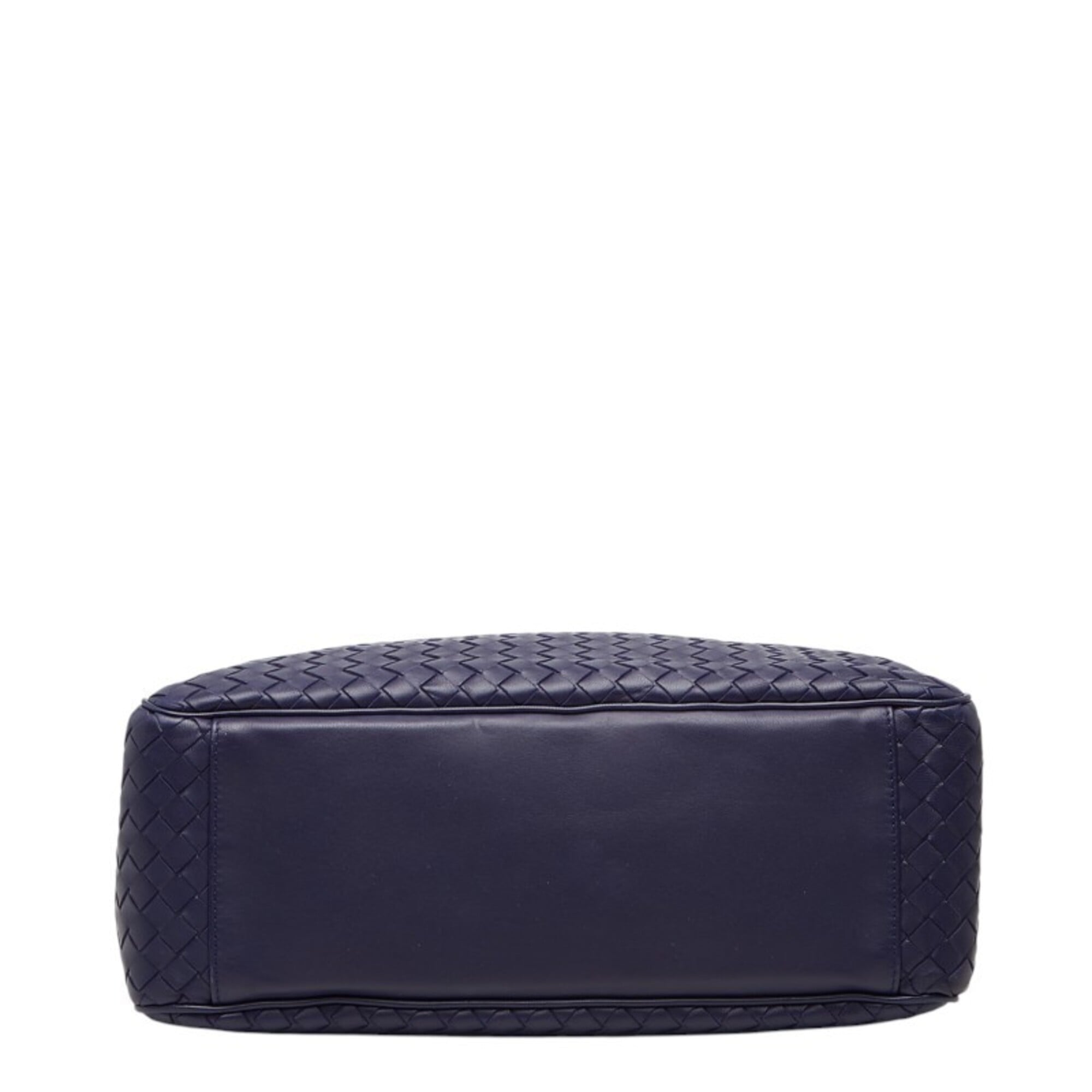 Bottega Veneta Navy Leather Handbag Shoulder Bag (Pre-Owned)