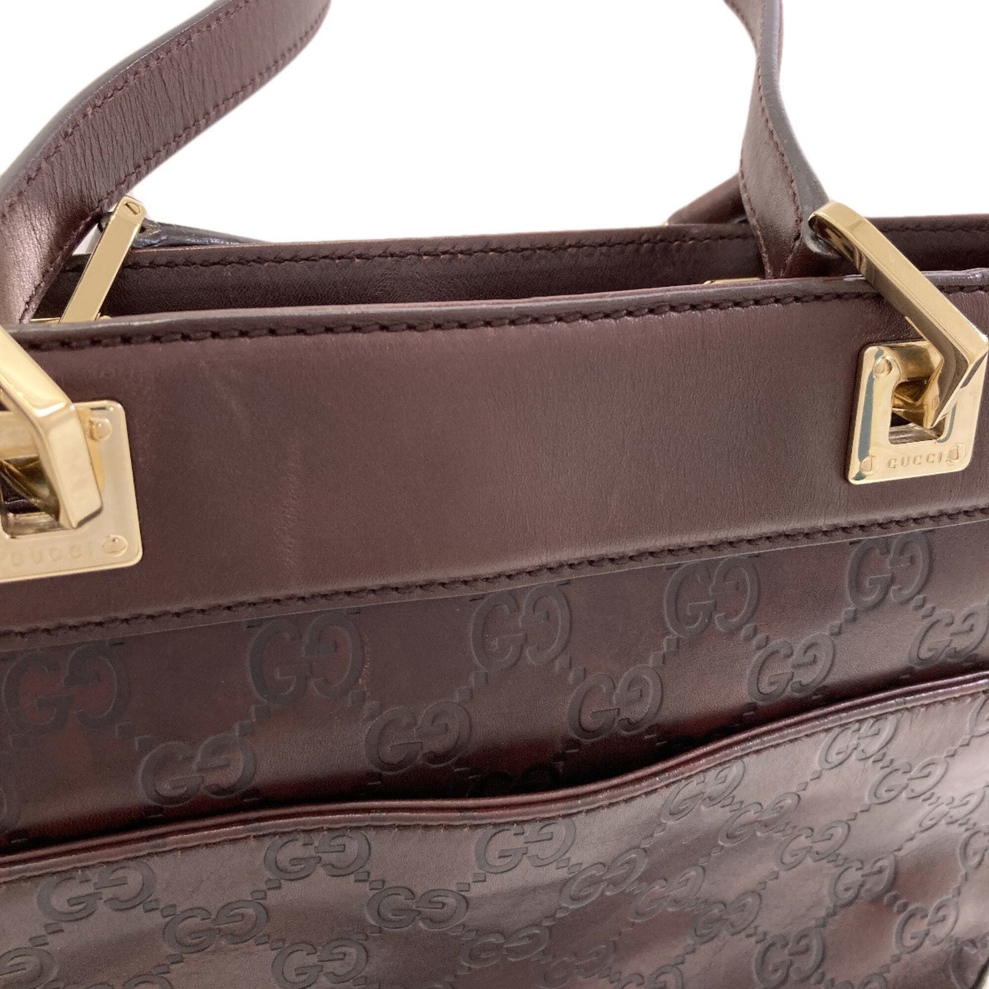 Gucci Brown Leather Handbag (Pre-Owned)
