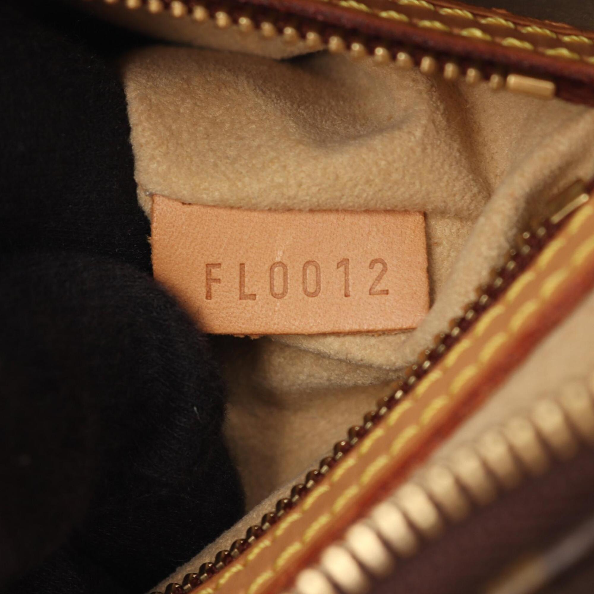Louis Vuitton Brown Pvc Coated Canvas Leather Handbag Shoulder Bag (Pre-Owned)