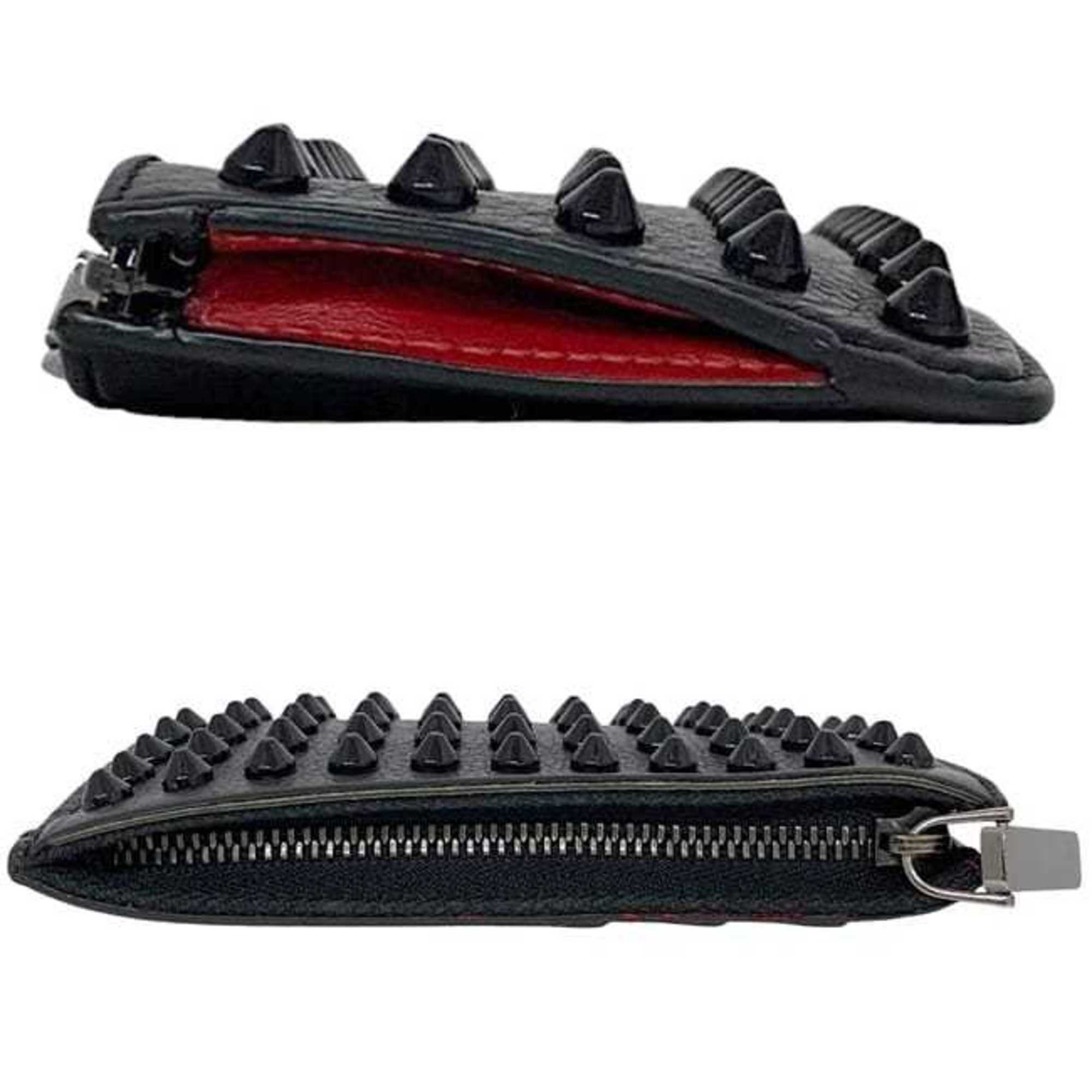 Christian Louboutin Black Leather Coin Purse/Coin Case (Pre-Owned)