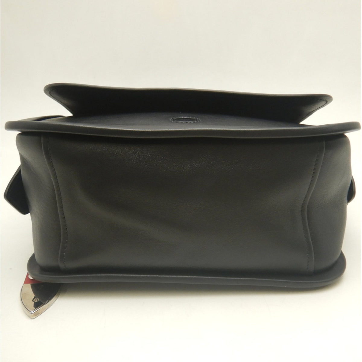 Prada Fuoco Nero Leather Shoulder Bag (Pre-Owned)
