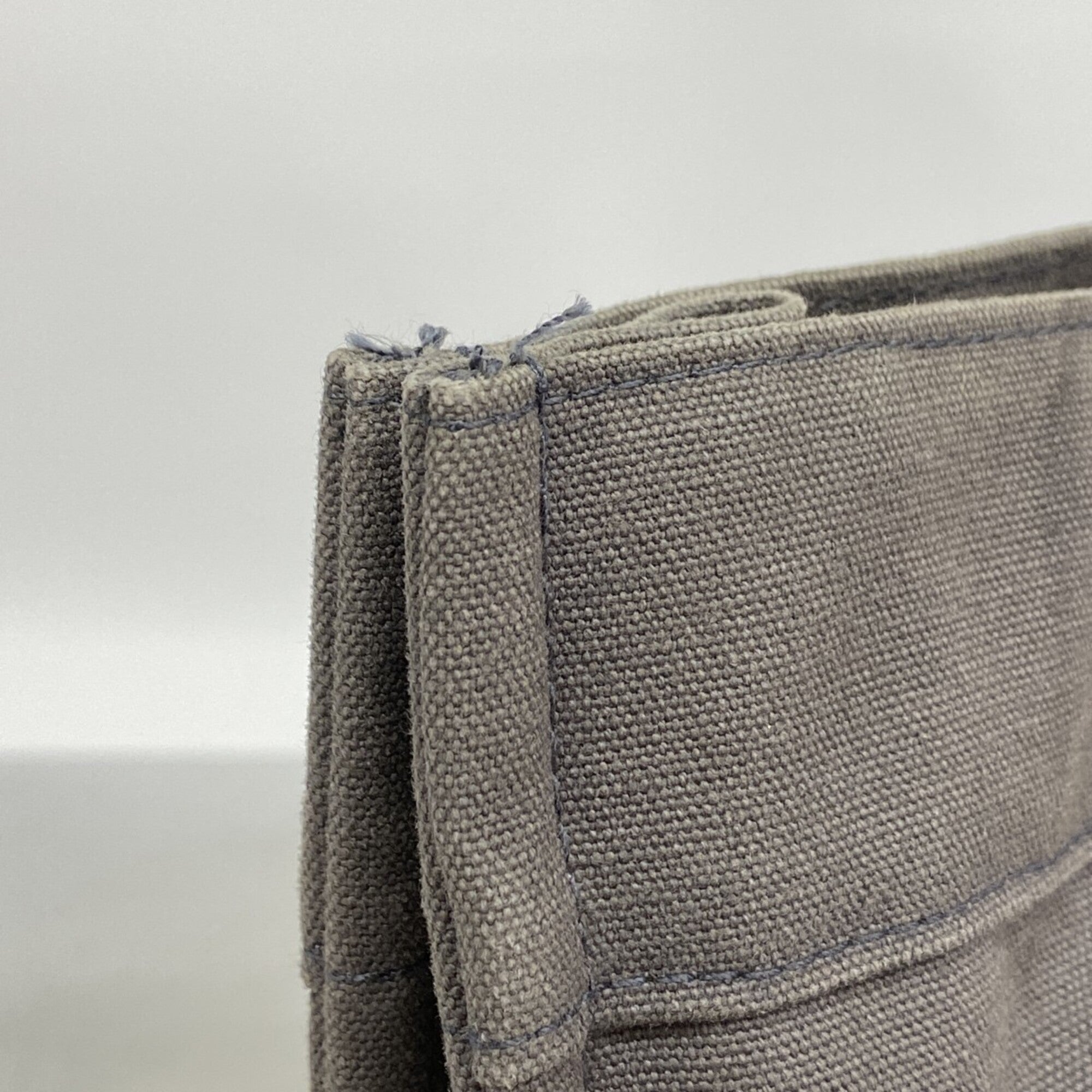 Hermes Gray Canvas Tote Bag (Pre-Owned)