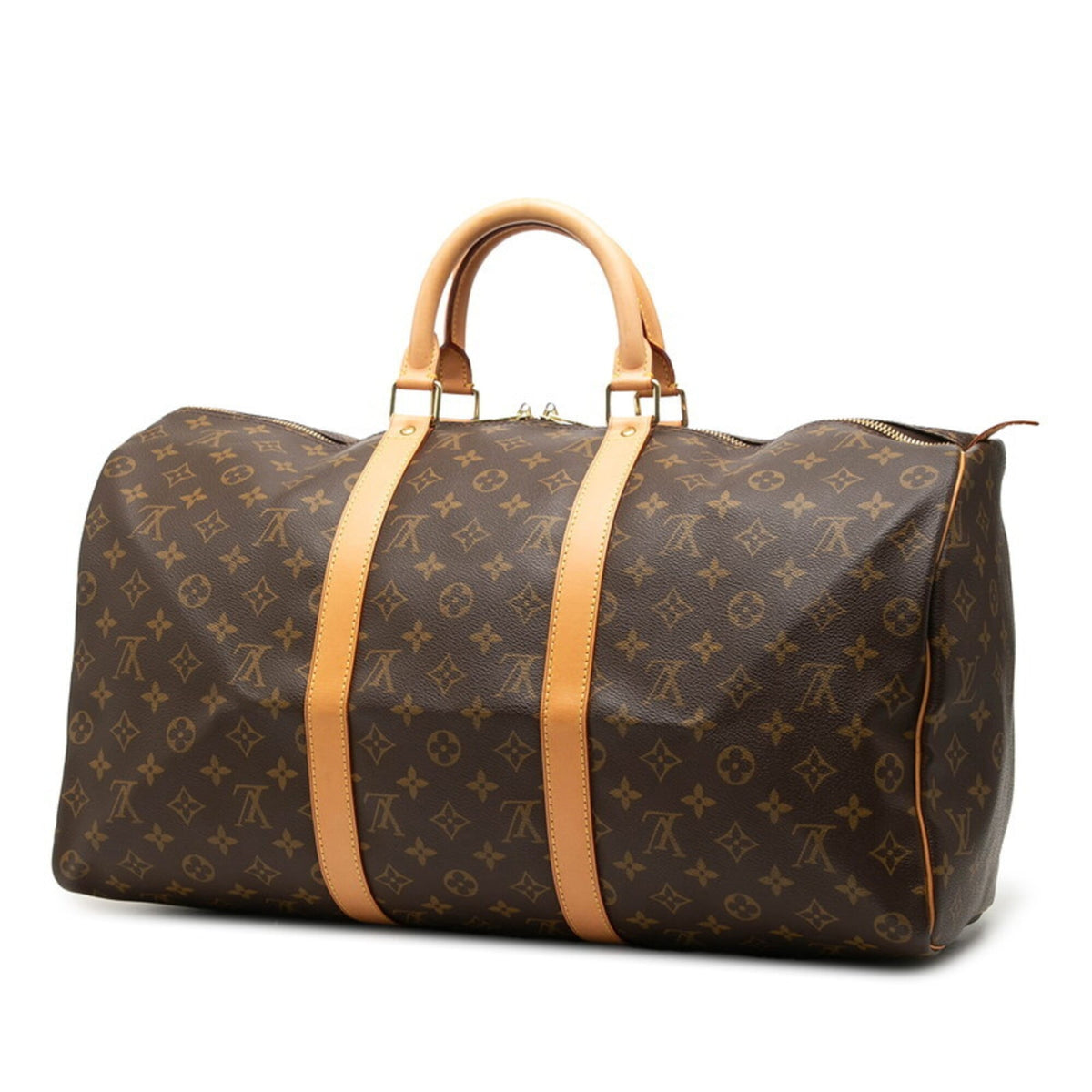 Louis Vuitton Brown Pvc Leather Boston Bag (Pre-Owned)