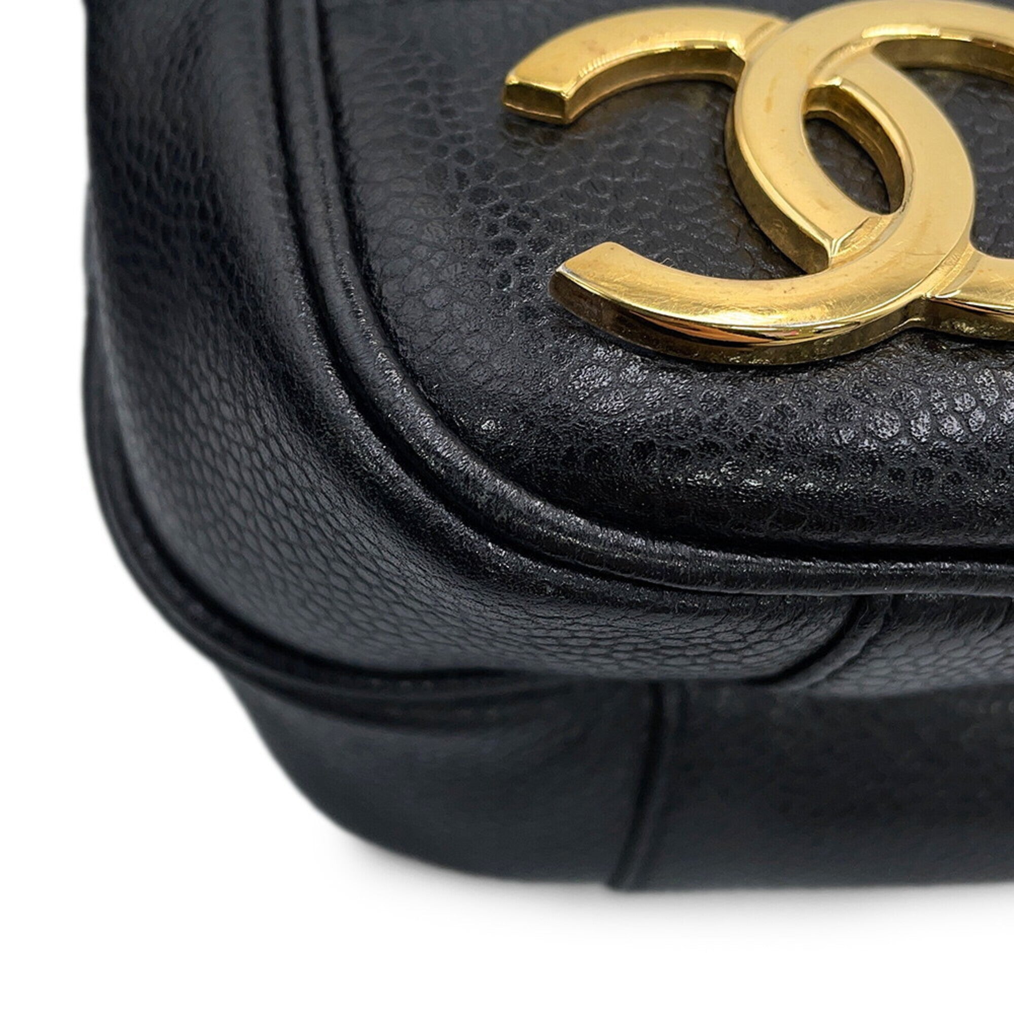 Chanel Black Grained Calfskin Tote Bag (Pre-Owned)