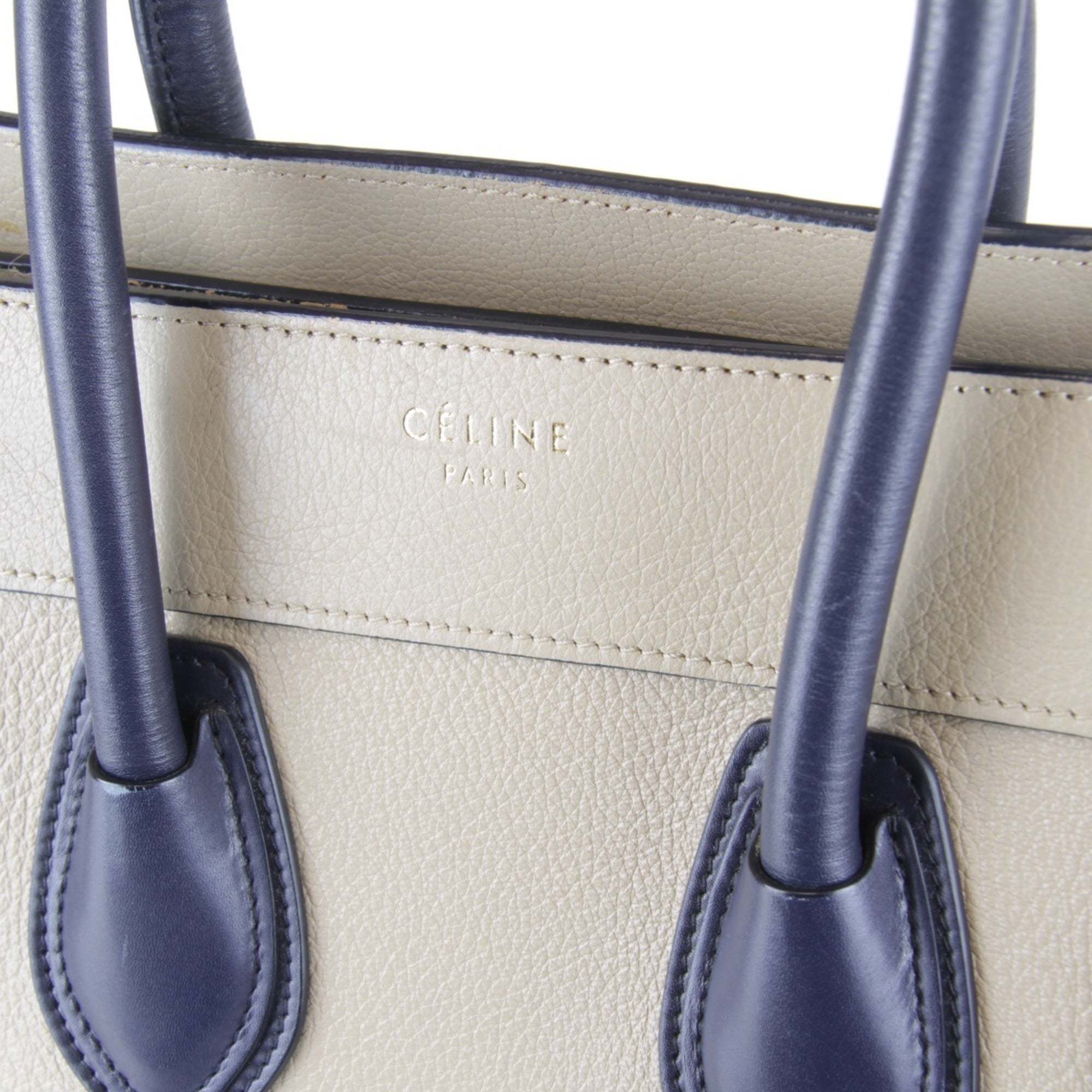Celine Beige Leather Tote Bag (Pre-Owned)