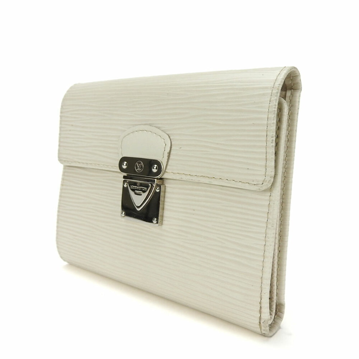 Louis Vuitton Lv Off White Leather Wallet (Tri-Fold) (Pre-Owned)