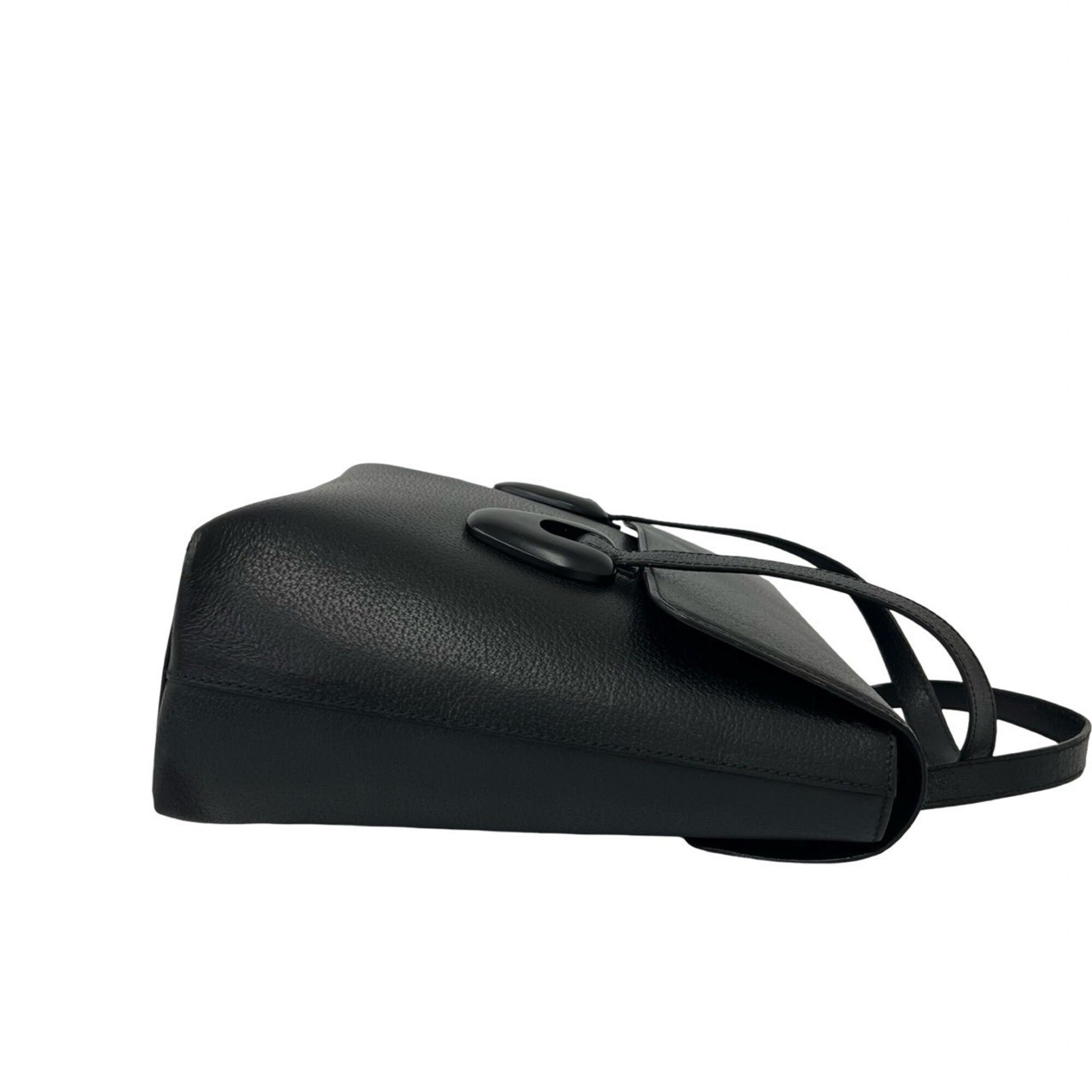 Gucci Black Leather Handbag Tote Bag (Pre-Owned)