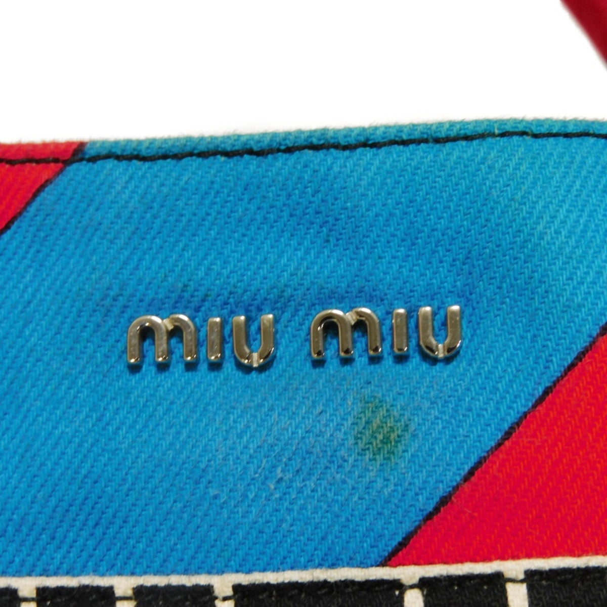 Miu Miu Blue Cotton Tote Bag (Pre-Owned)