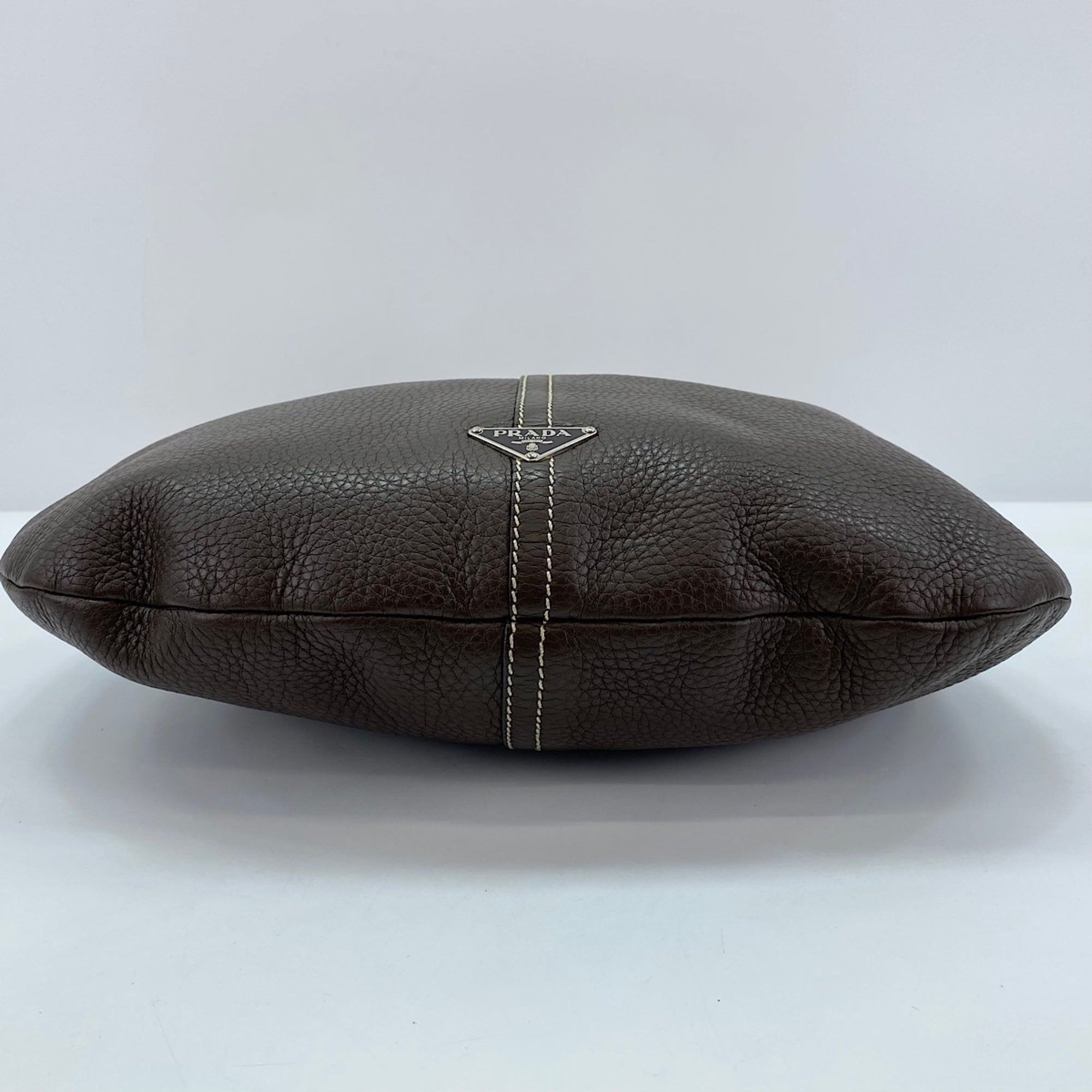 Prada Brown Leather Shoulder Bag (Pre-Owned)