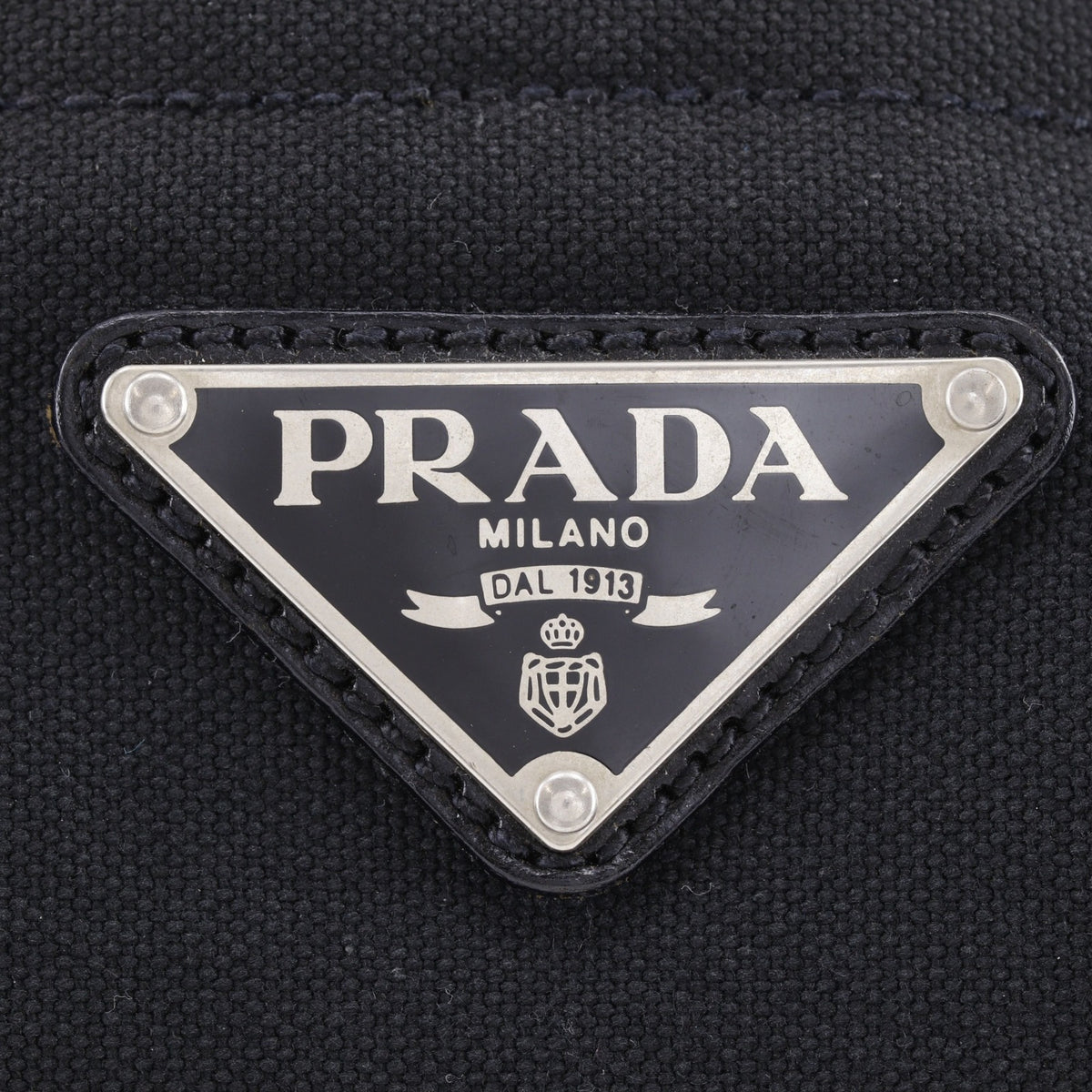 Prada Black Canvas Tote Bag (Pre-Owned)