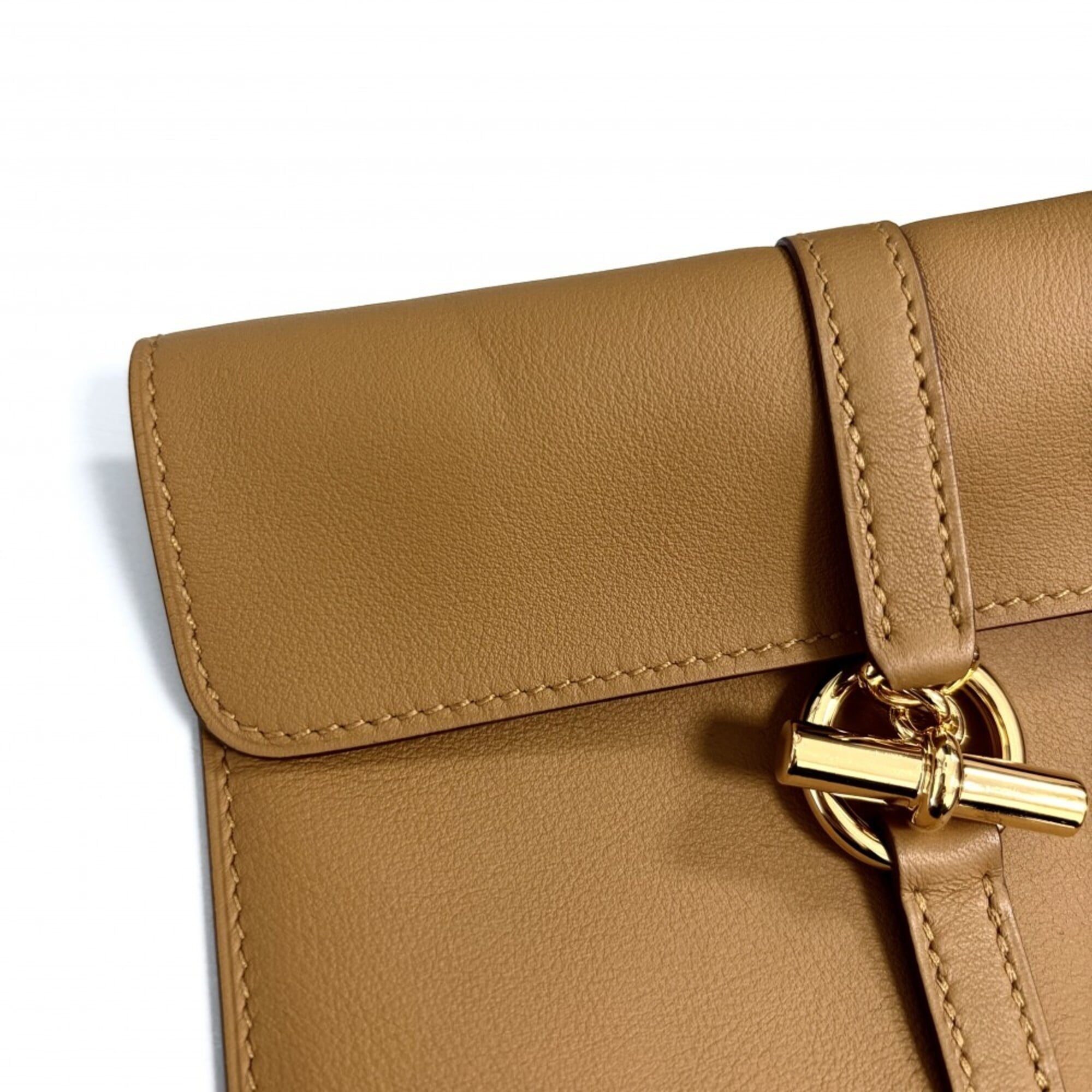 Hermes Brown Leather Shoulder Bag (Pre-Owned)