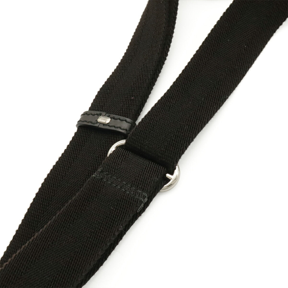 Gucci Black Canvas Leather Messenger Bag Shoulder Bag (Pre-Owned)