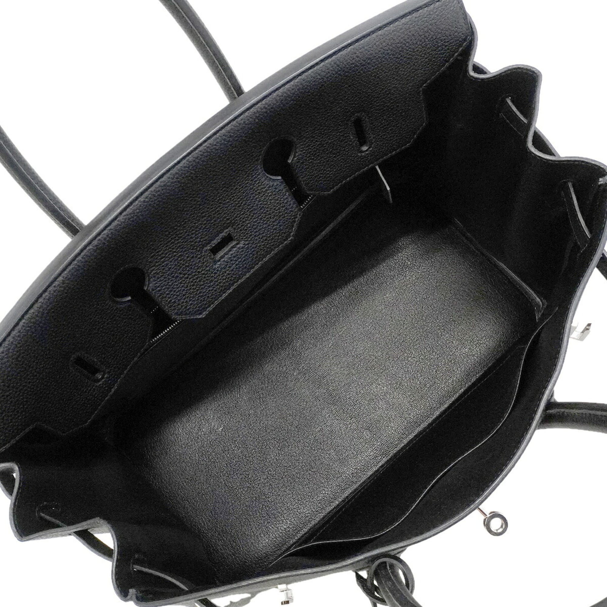 Hermes Black Togo Leather Handbag (Pre-Owned)