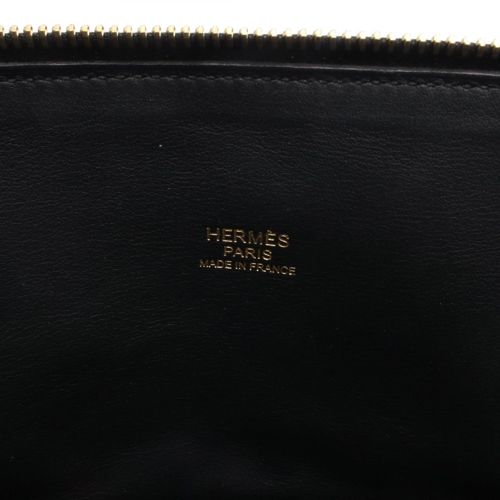 Hermes Black Taurillon Clemence Leather Leather Handbag (Pre-Owned)