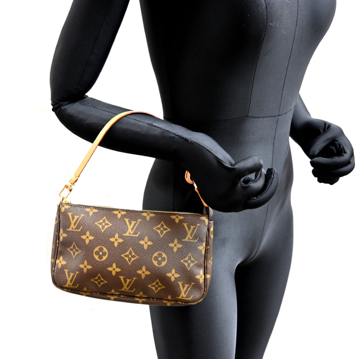 Louis Vuitton Brown Monogram Pochette Shoulder Bag (Pre-Owned)