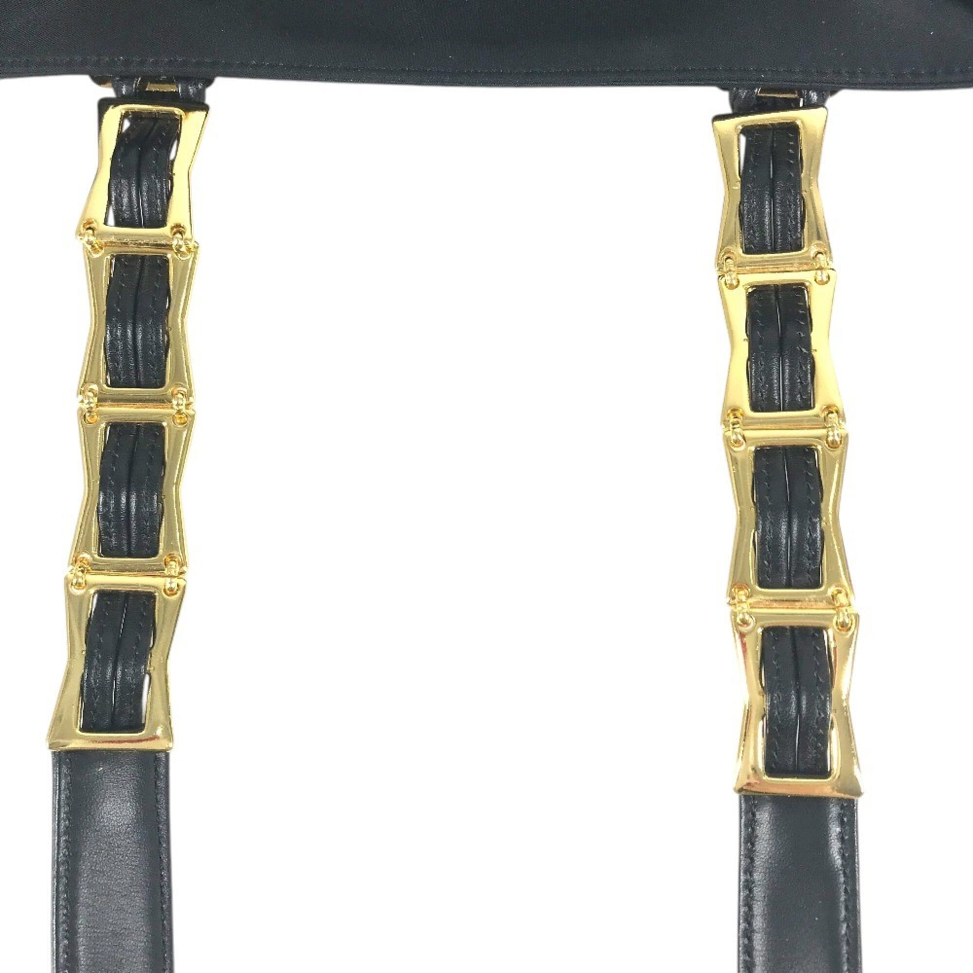 Versace Black Nylon Handbag Shoulder Bag (Pre-Owned)