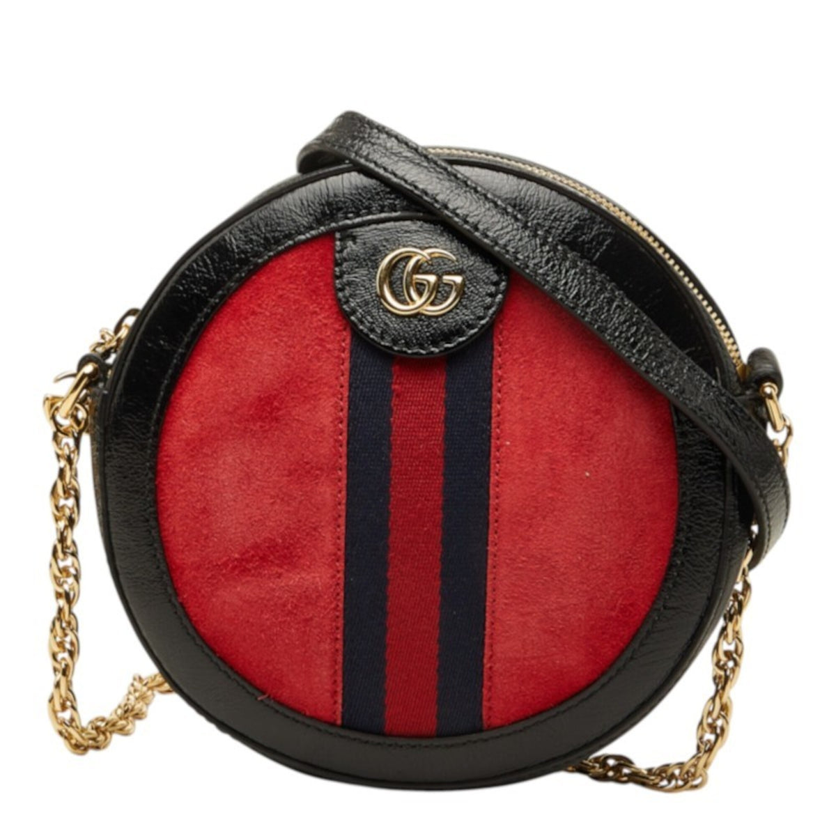 Gucci Black Leather Suede Shoulder Bag (Pre-Owned)