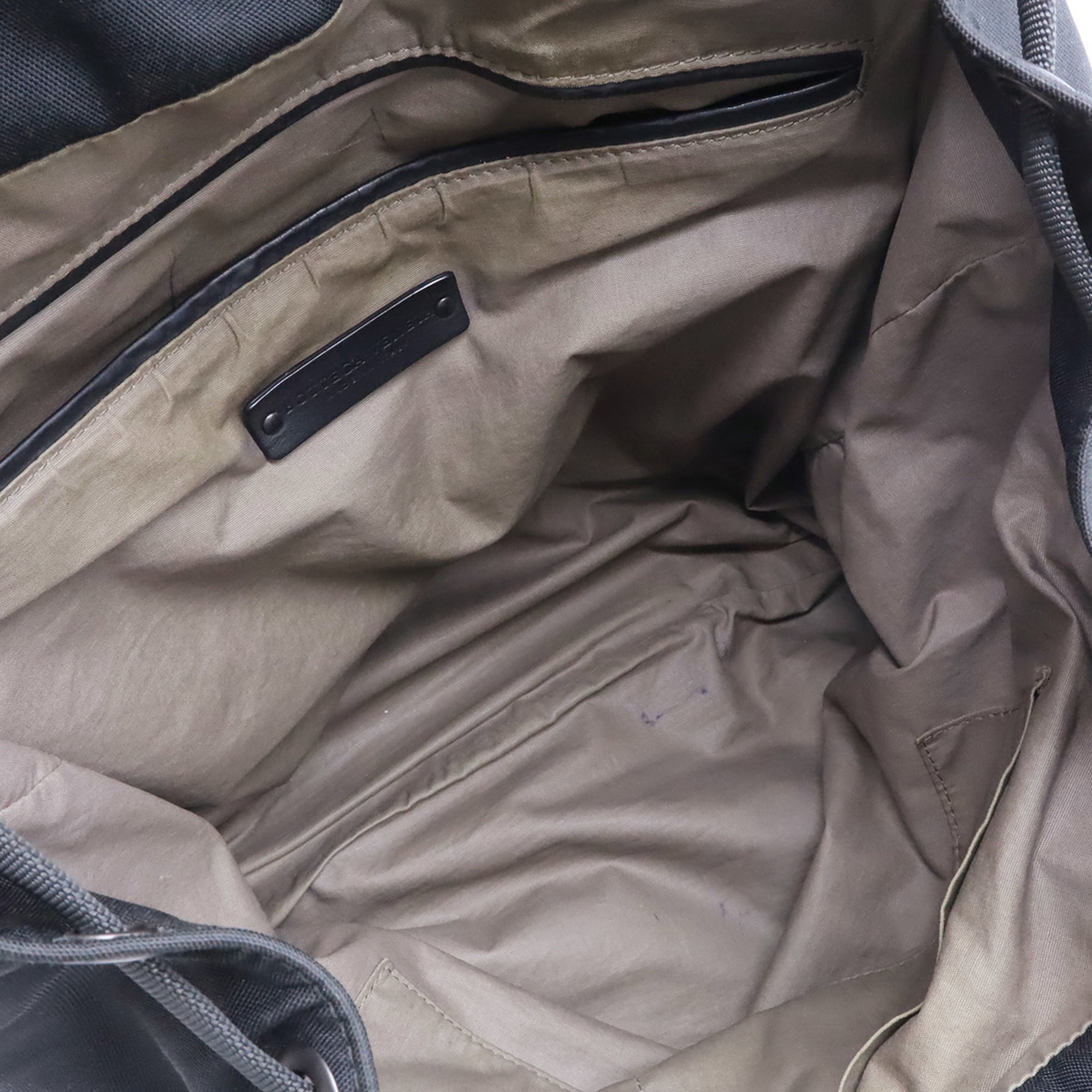 Bottega Veneta Black Nylon Leather Backpack (Pre-Owned)