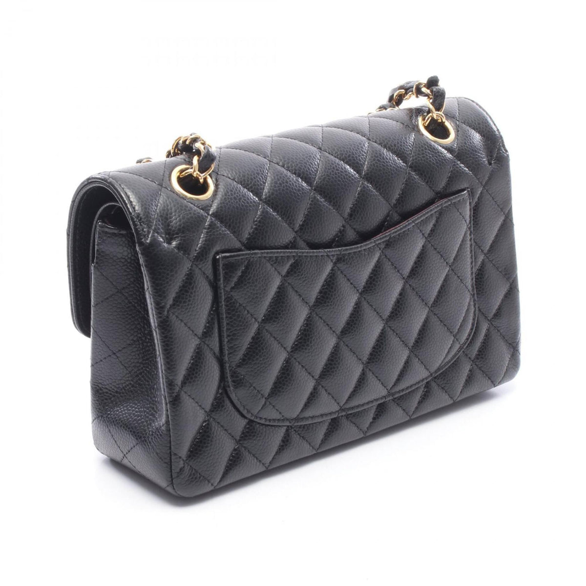 Chanel Black Leather Handbag Shoulder Bag (Pre-Owned)