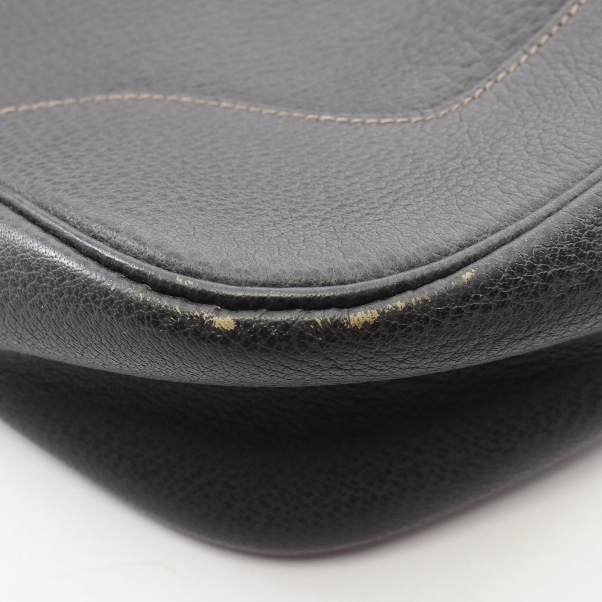Hermes Gray Buffalo Leather Handbag Shoulder Bag (Pre-Owned)