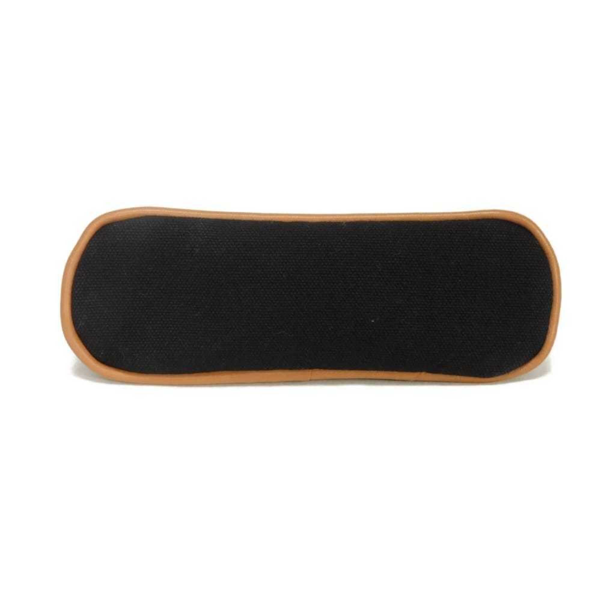 Hermes Black Orange Cotton Clutch Bag Pouch (Pre-Owned)