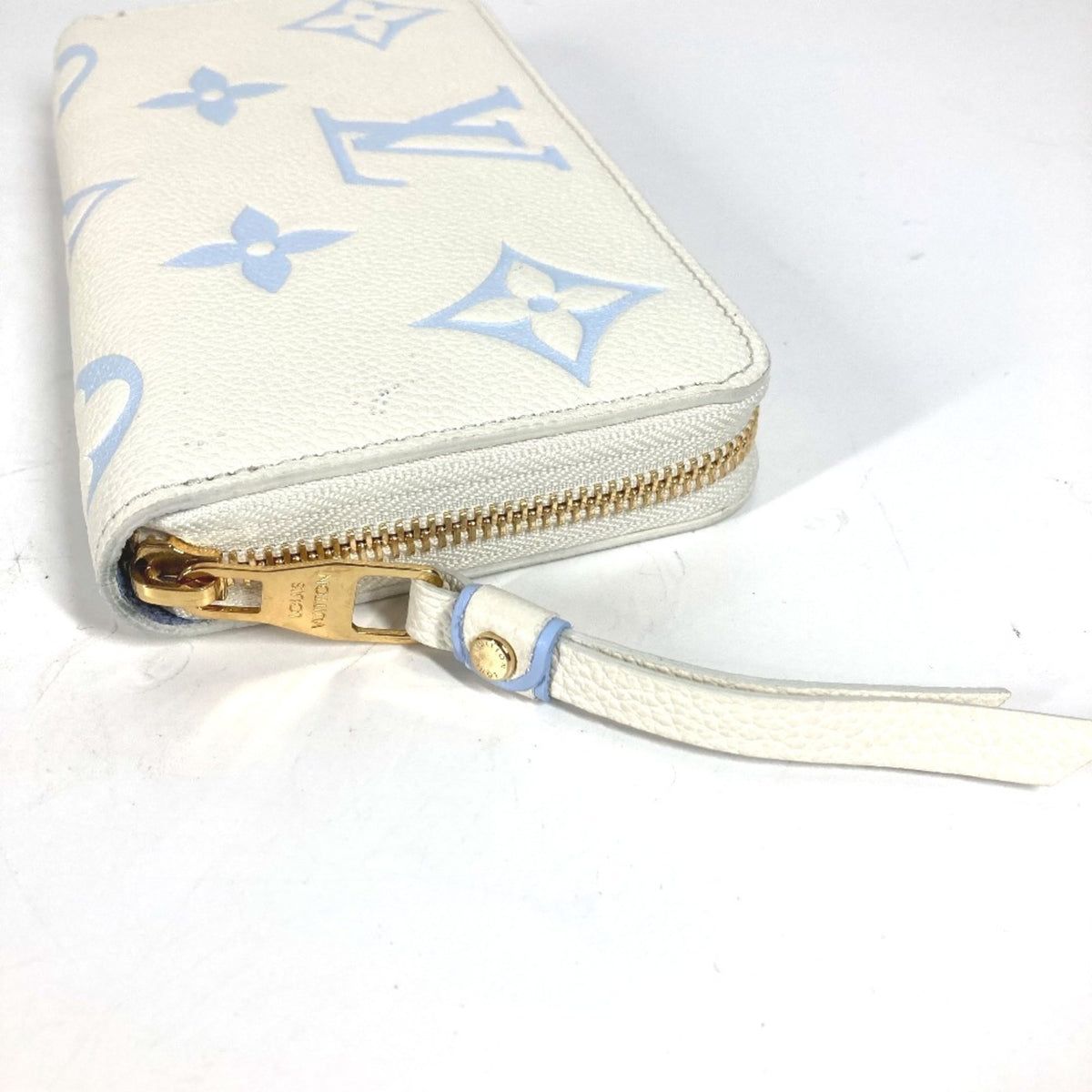 Louis Vuitton Monogram Empreinte Blue White Monogram Empreinte Long Bill Wallet (Bi-Fold) (Pre-Owned)