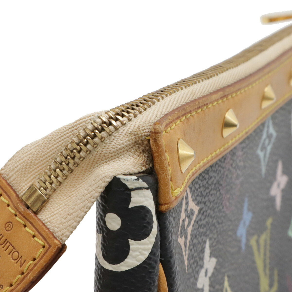 Louis Vuitton Noir Monogram Canvas Pvc Coated Canvas Handbag Pochette Pouch (Pre-Owned)