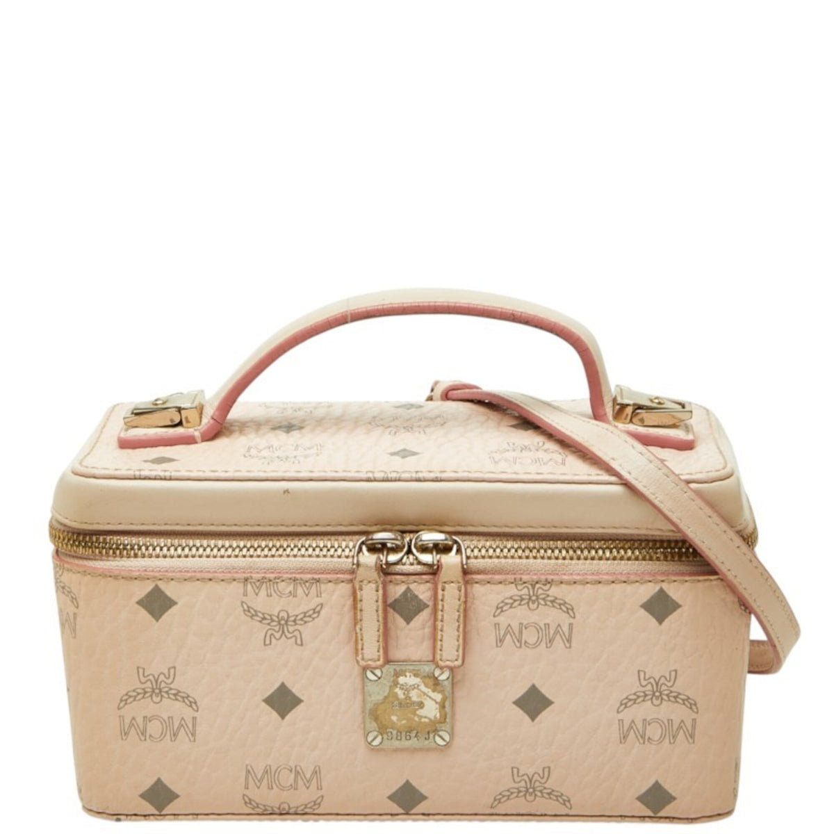Mcm Pink Pvc Handbag Shoulder Bag Vanity Bag (Pre-Owned)
