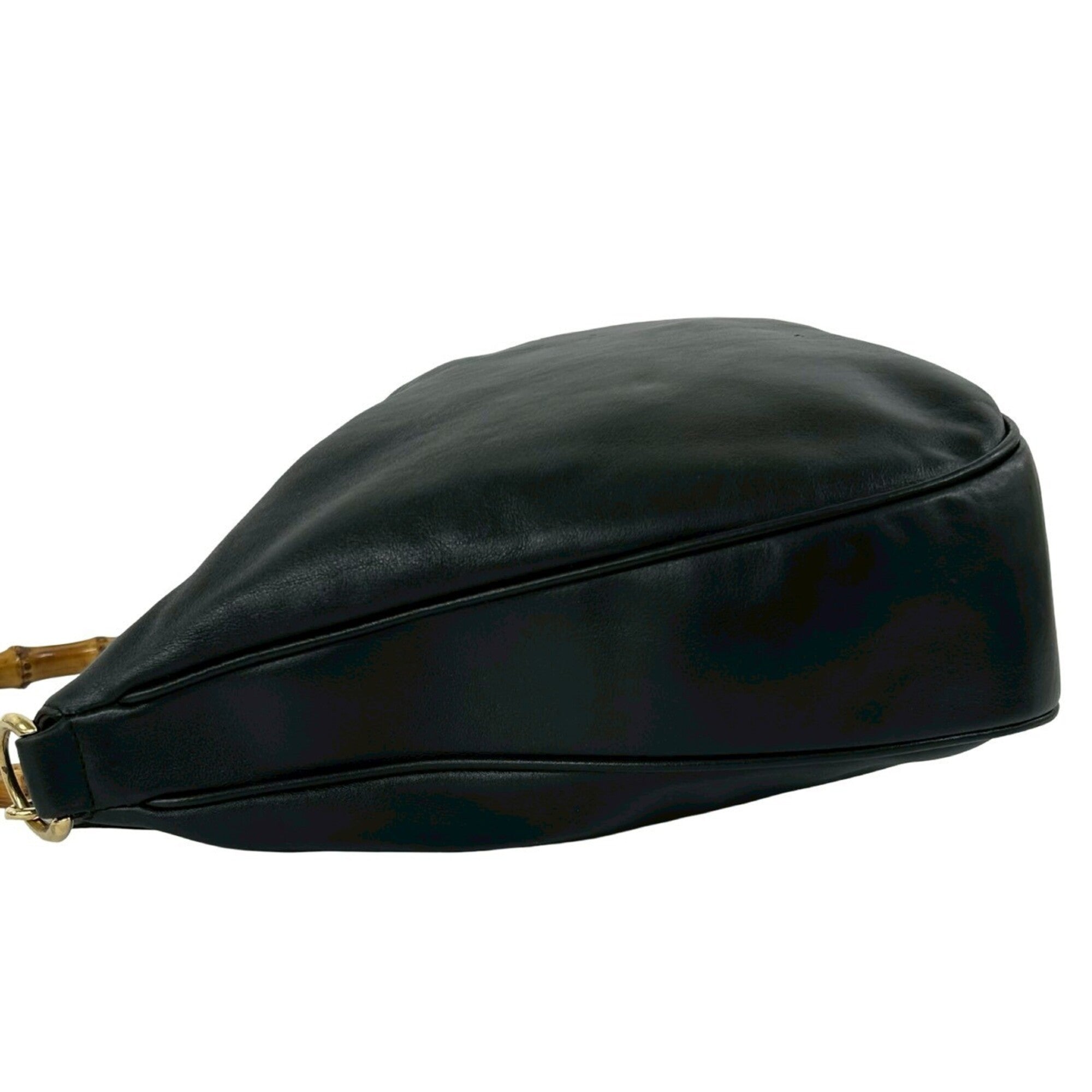 Gucci Black Leather Handbag Shoulder Bag (Pre-Owned)