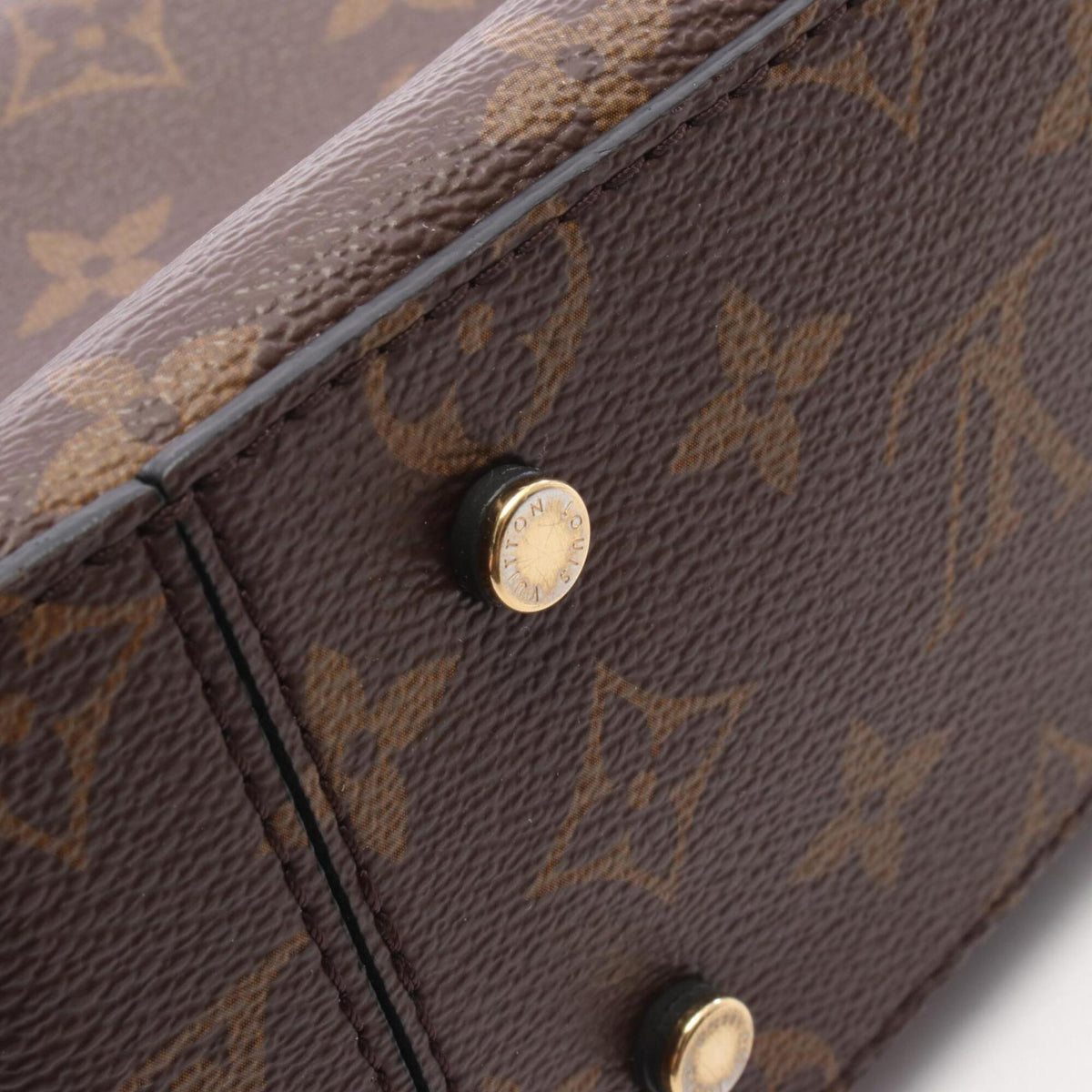 Louis Vuitton Black Brown Noir Coated Canvas Leather Handbag (Pre-Owned)
