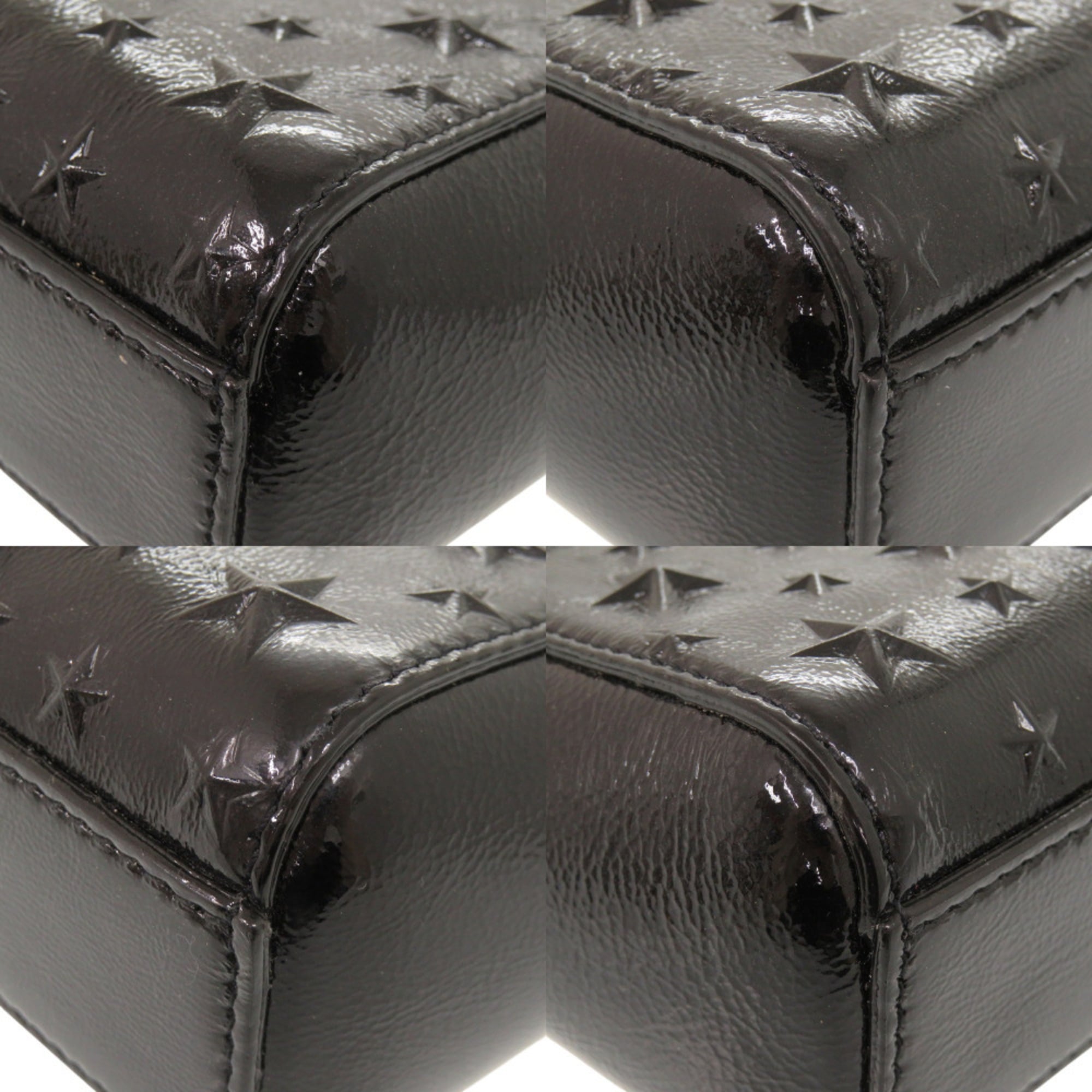 Jimmy Choo Black Patent Leather Handbag Shoulder Bag (Pre-Owned)