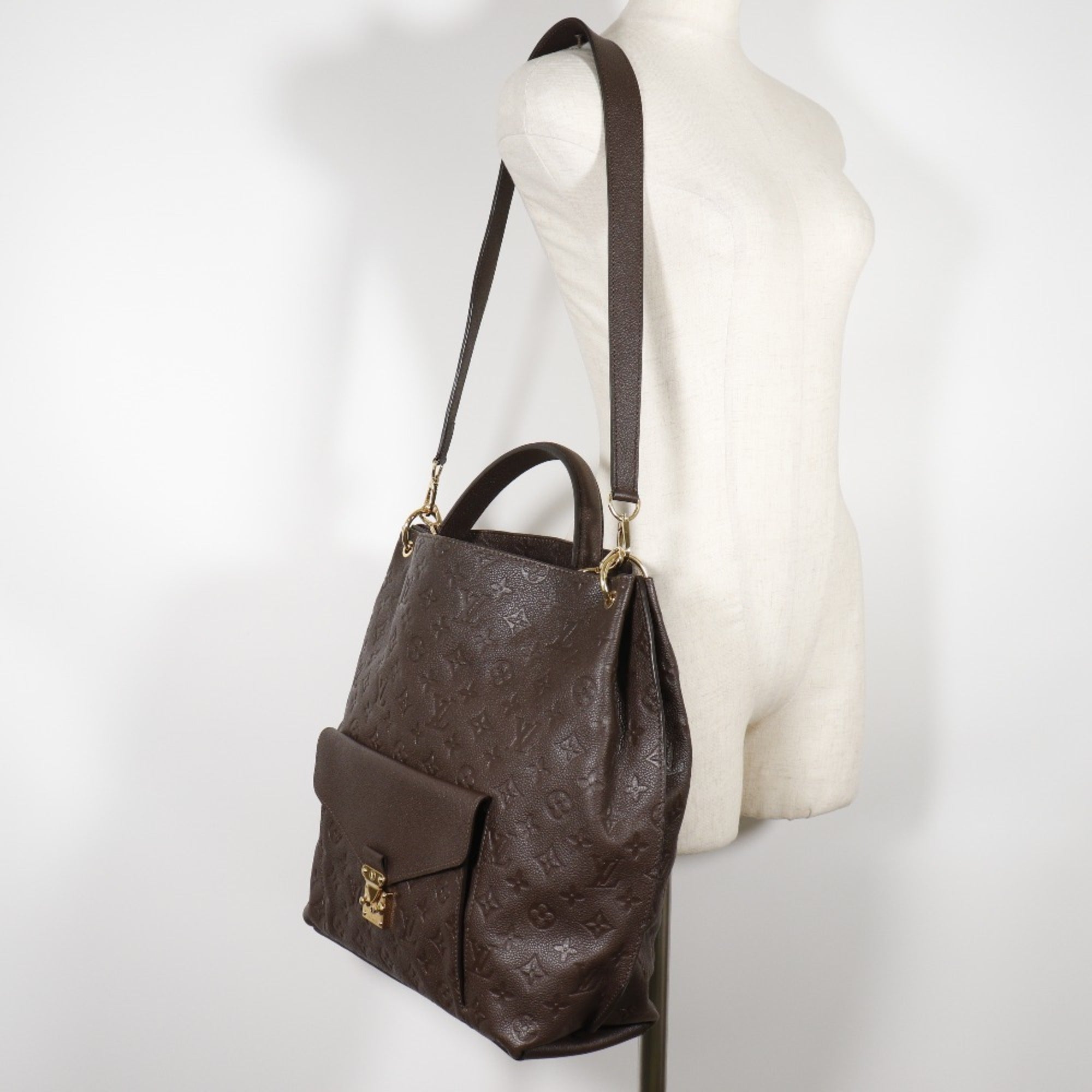 Louis Vuitton Brown Earth Monogram Empreinte Shoulder Bag (Pre-Owned)