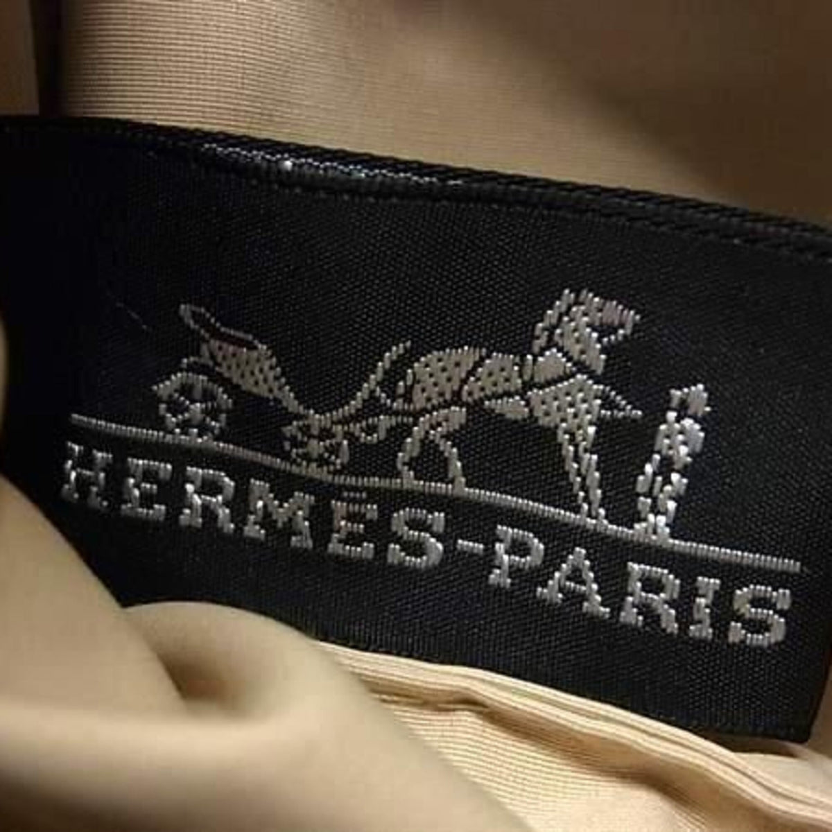 Hermes Brown Red Brown Canvas Pouch (Pre-Owned)