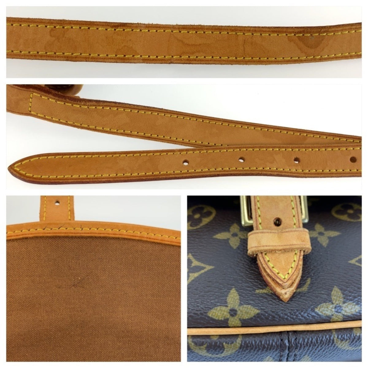 Louis Vuitton Brown Pvc Leather Messenger Bag Shoulder Bag (Pre-Owned)