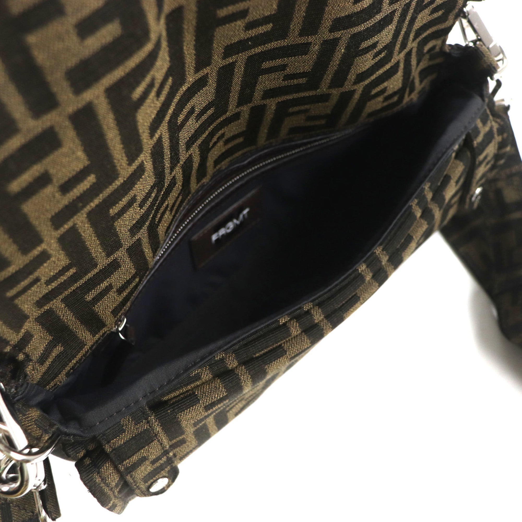 Fendi Brown Canvas Shoulder Bag Tote Bag (Pre-Owned)