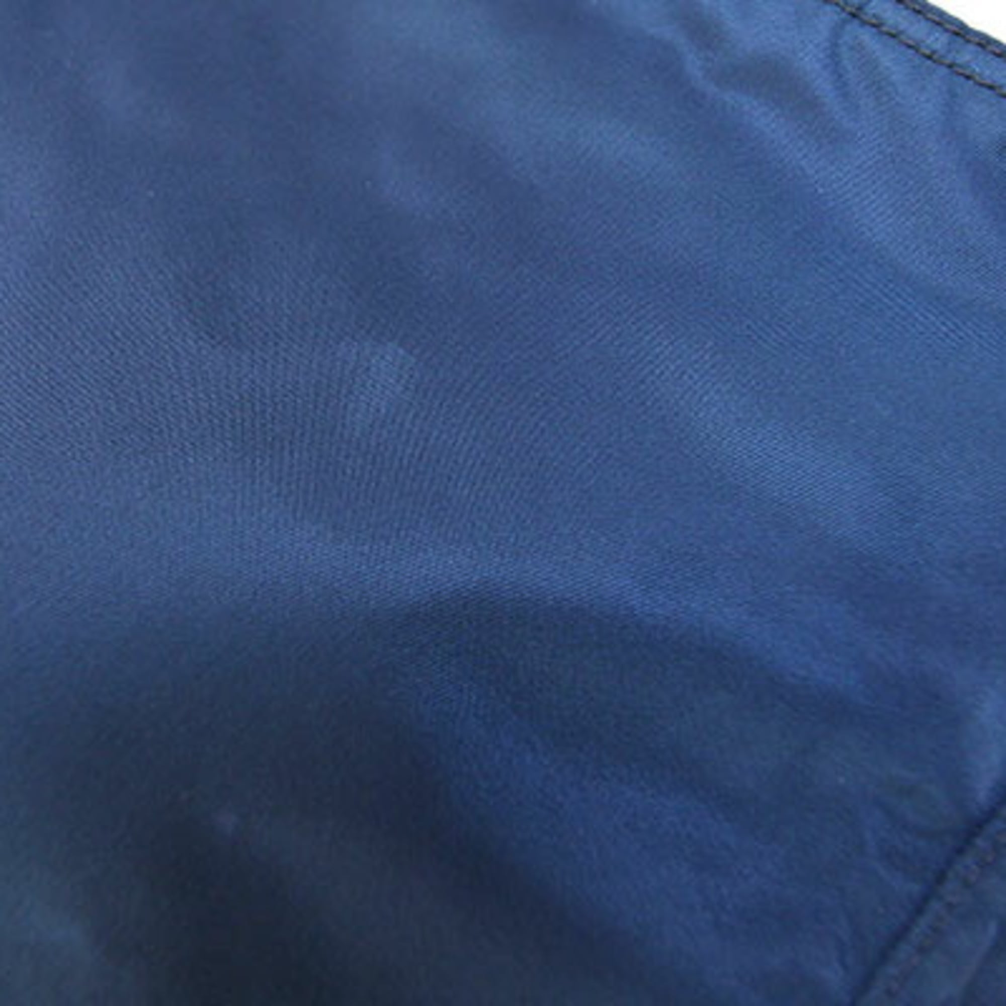 Prada Navy Nylon Leather Messenger Bag Shoulder Bag (Pre-Owned)