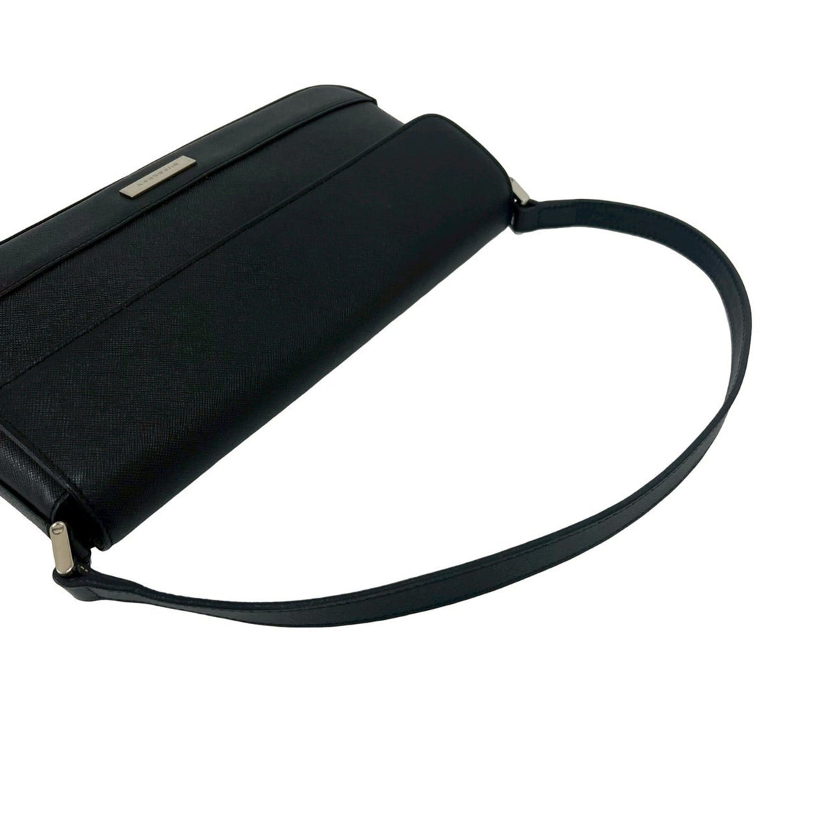 Burberry Black Leather Handbag Shoulder Bag (Pre-Owned)