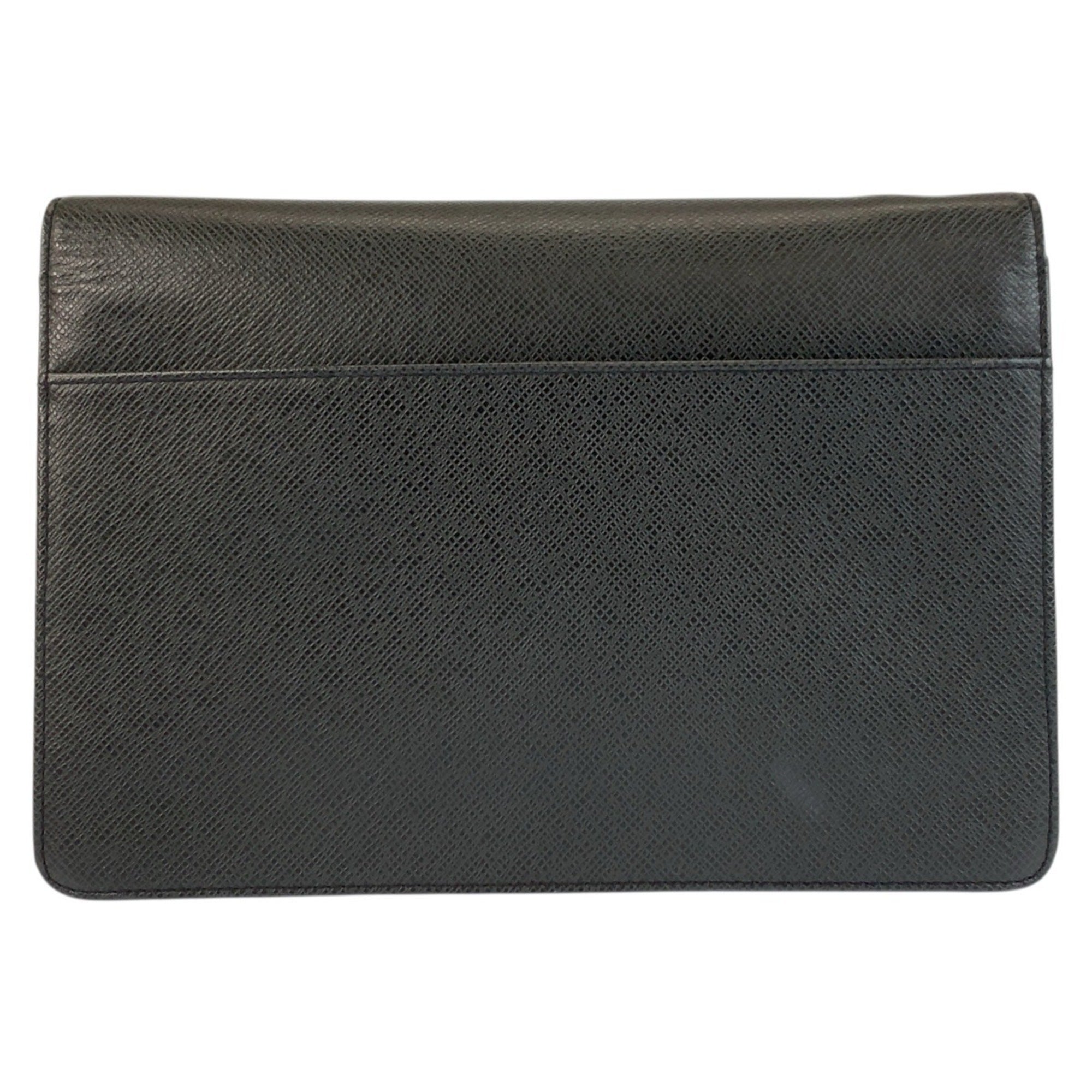 Louis Vuitton Black Leather Clutch Bag (Pre-Owned)
