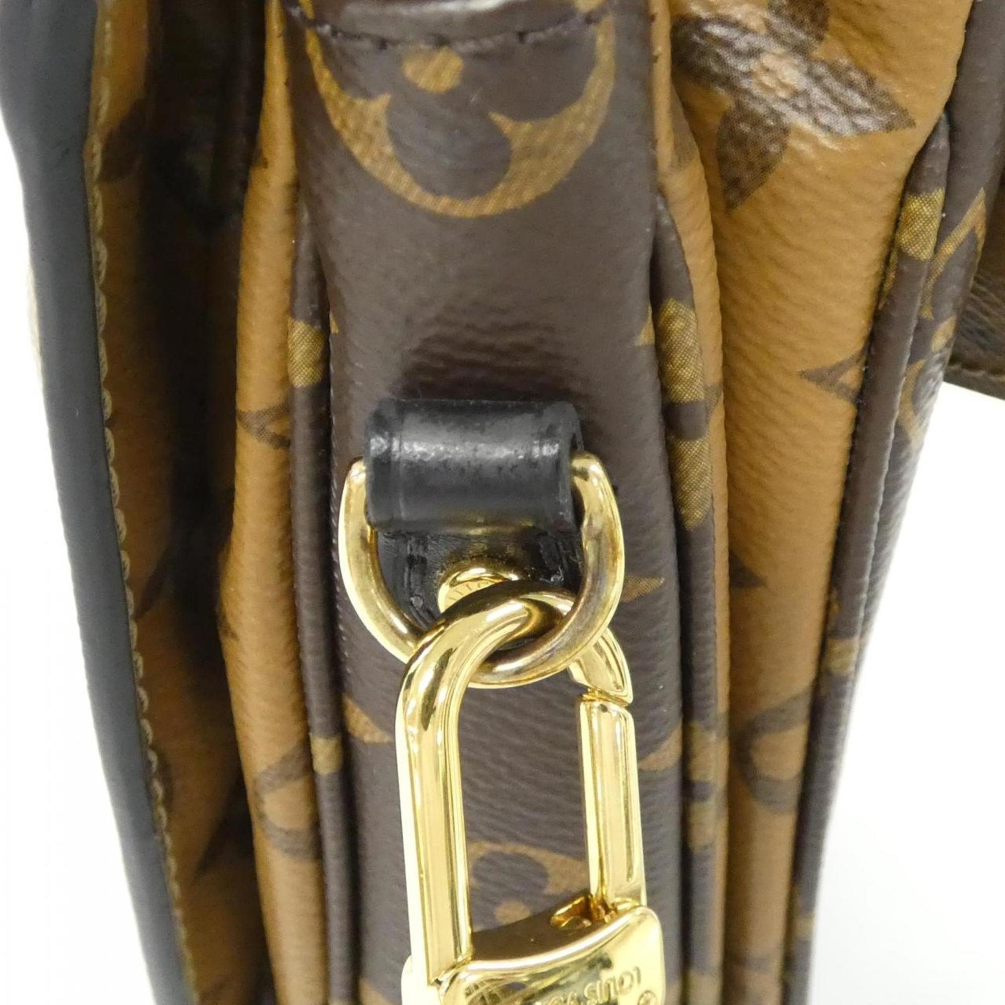 Louis Vuitton Marron Coated Canvas Handbag Pochette (Pre-Owned)