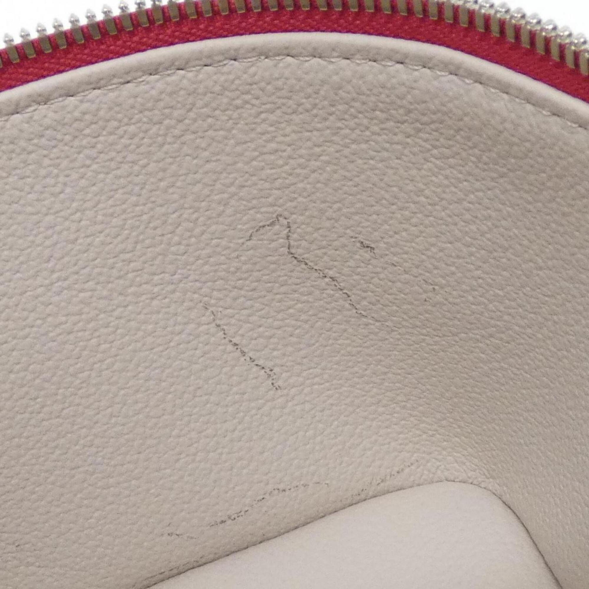 Louis Vuitton Red Color Coated Canvas Handbag (Pre-Owned)