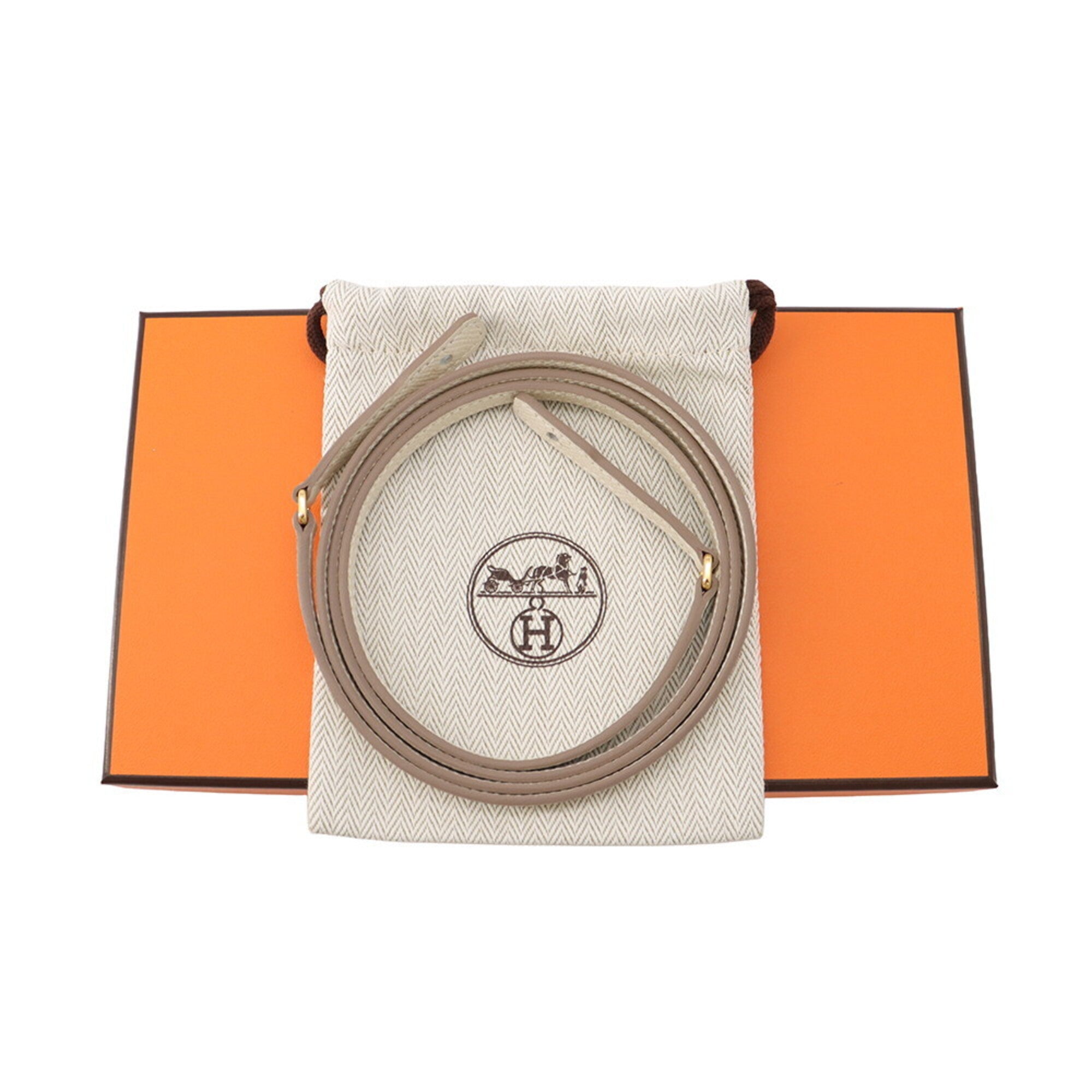 Hermes Cream Ivory Epsom Leather Chain/Shoulder Wallet (Pre-Owned)
