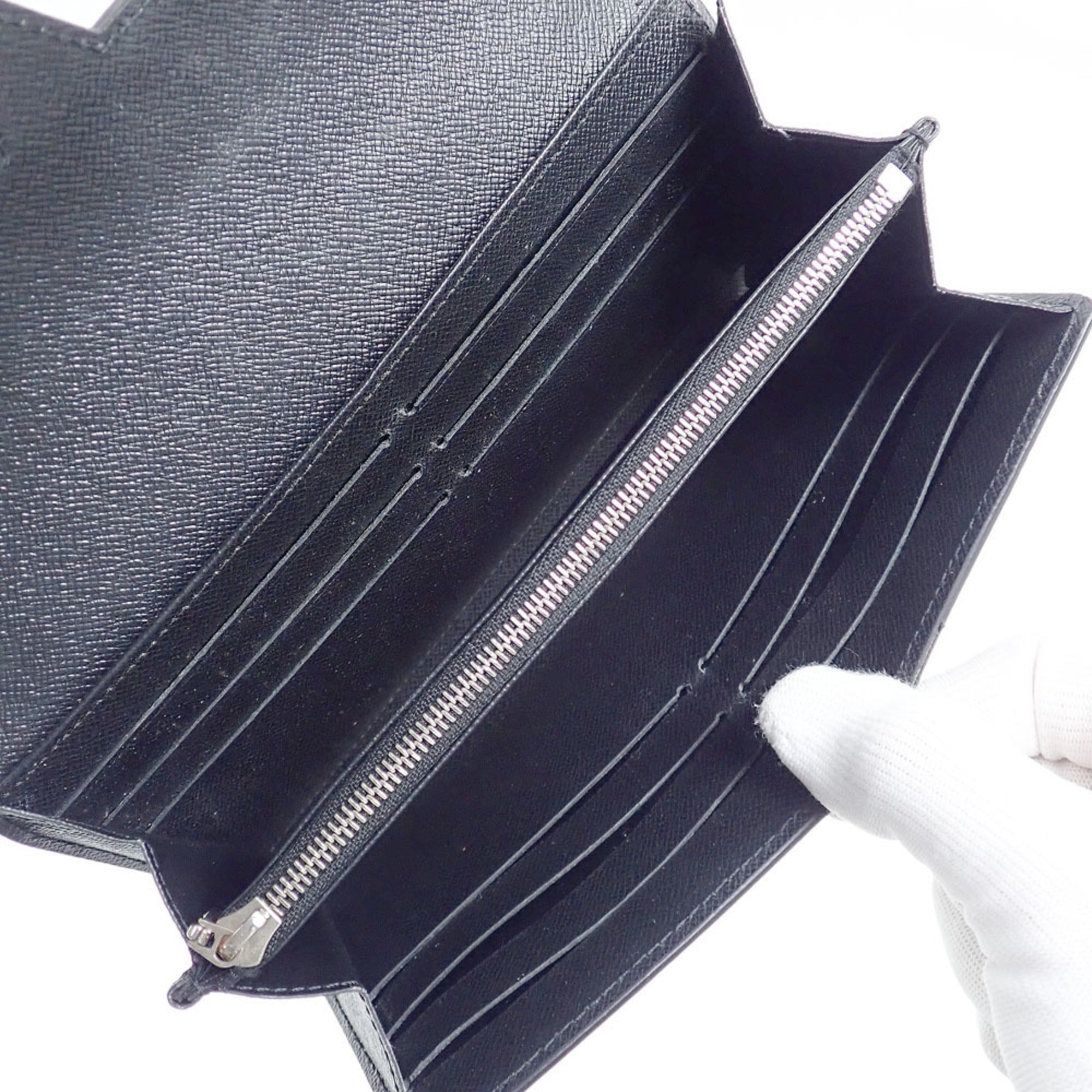 Louis Vuitton Epi Noir Epi Leather Long Wallet (Bi-Fold) (Pre-Owned)
