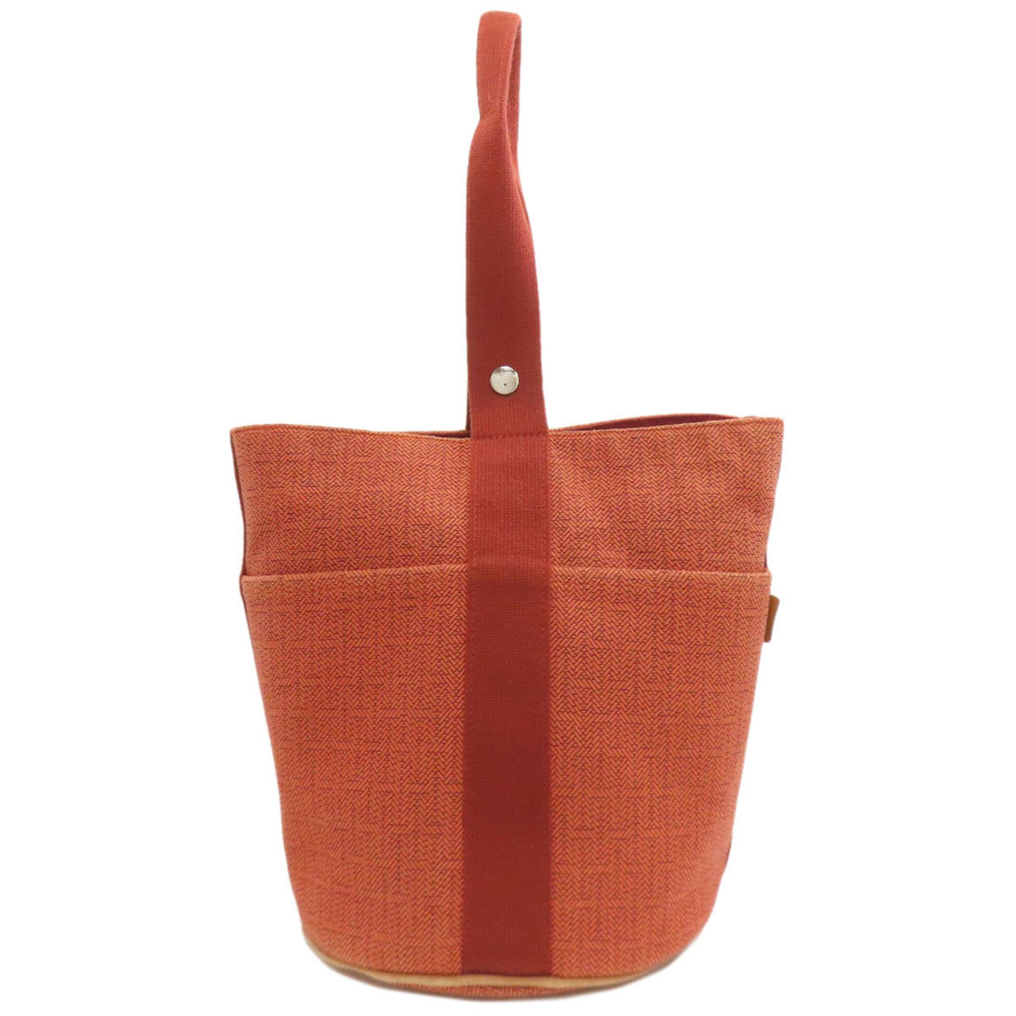 Hermes Saxon Brown Toile H Handbag (Pre-Owned)