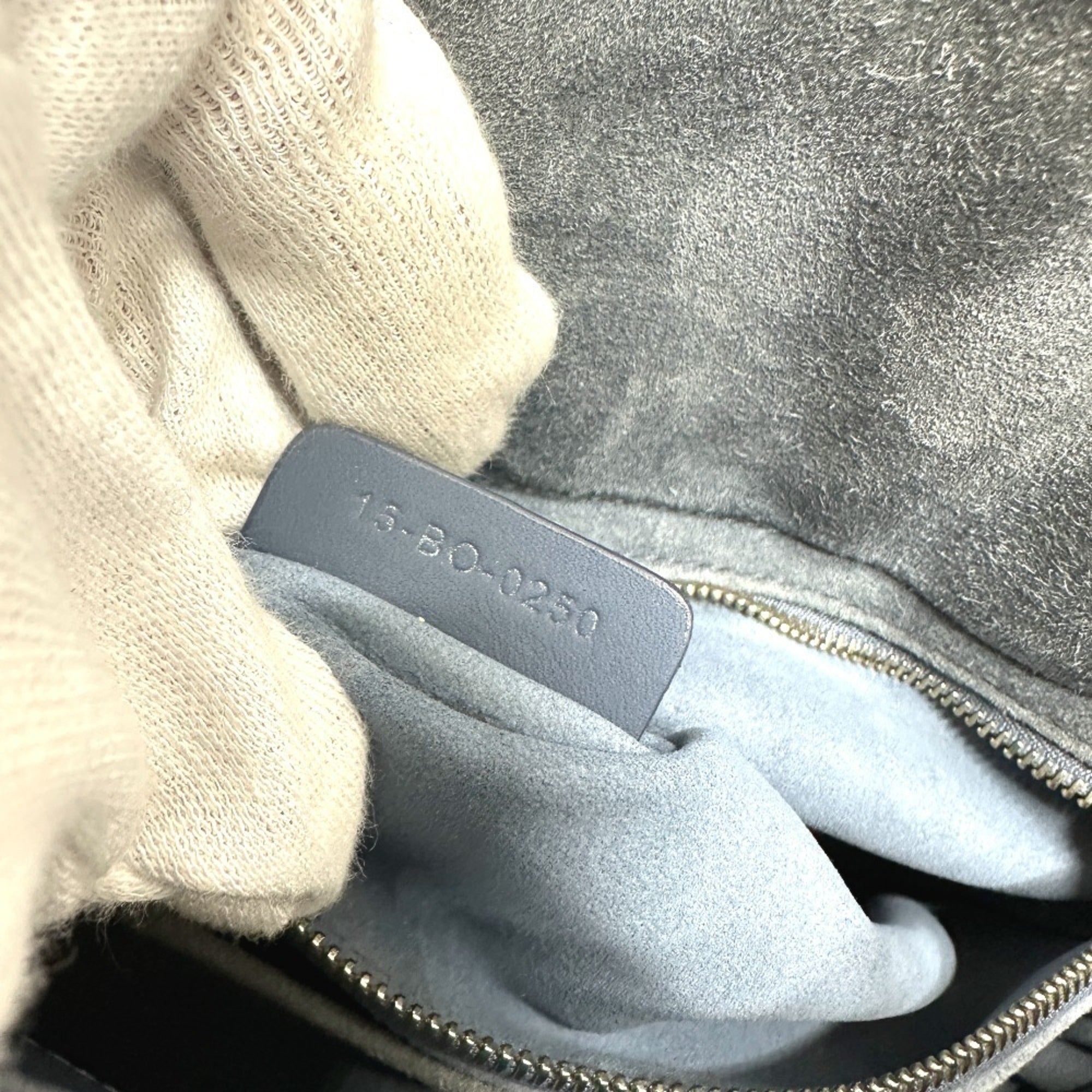 Christian Dior Blue Leather Handbag Shoulder Bag (Pre-Owned)