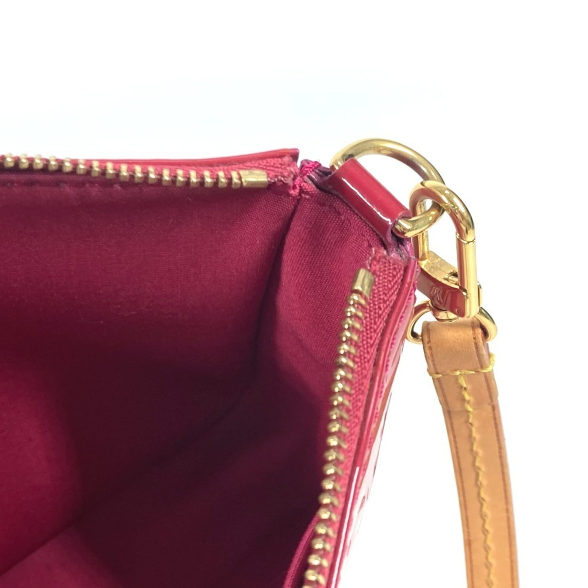 Louis Vuitton Indian Rose Pink Monogram Vernis Handbag Pochette Shoulder Bag (Pre-Owned)