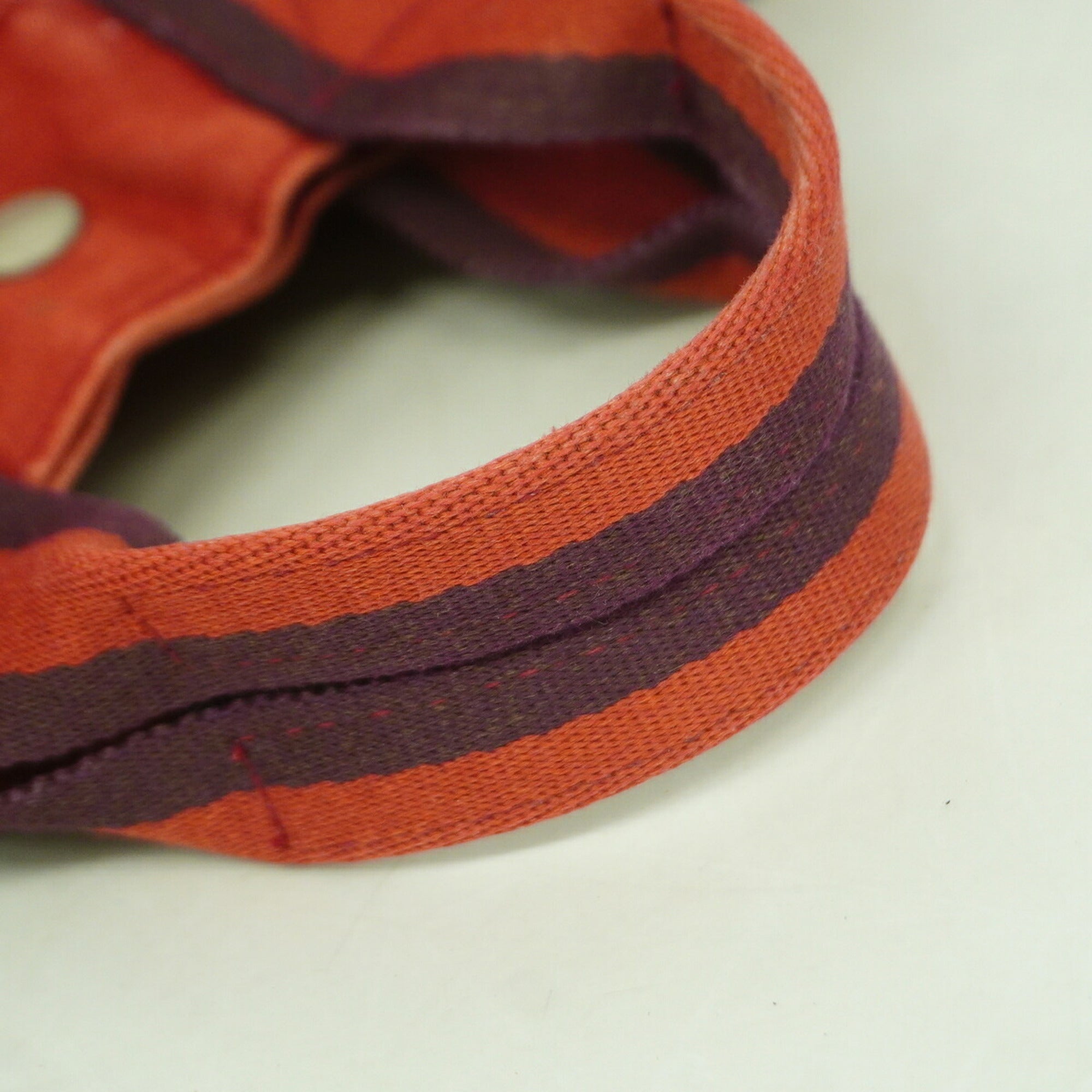 Hermes Red Color Canvas Handbag (Pre-Owned)