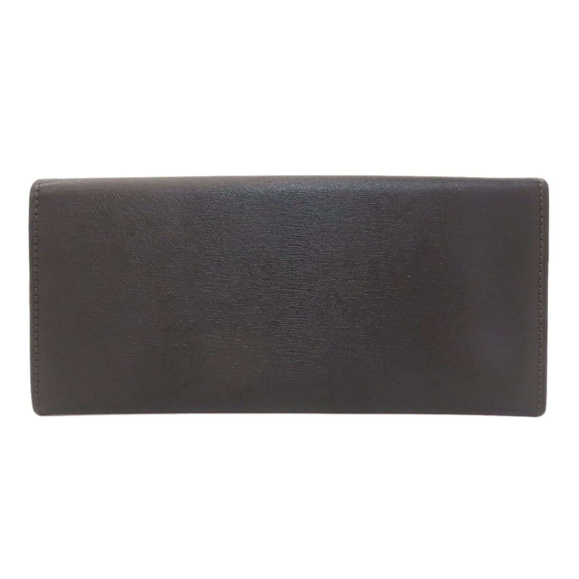Dunhill Dark Brown Leather Long Wallet (Bi-Fold) (Pre-Owned)