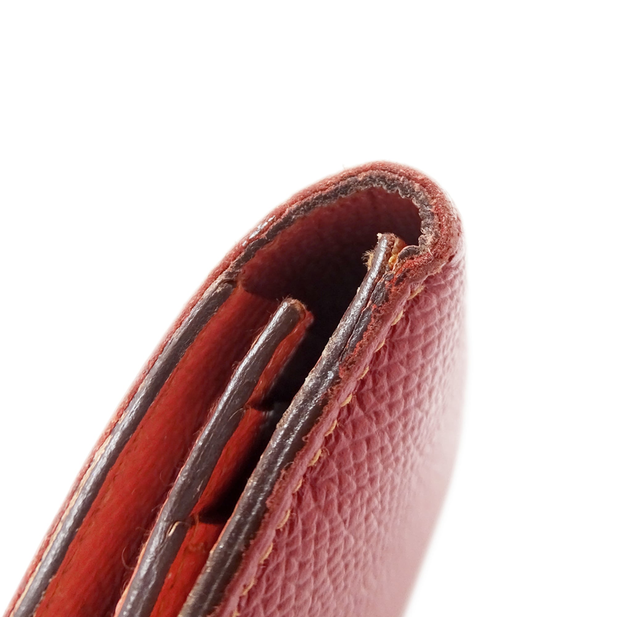 Hermes Pink Red Color Rouge Casaque Soufre Epsom Leather (Pre-Owned)